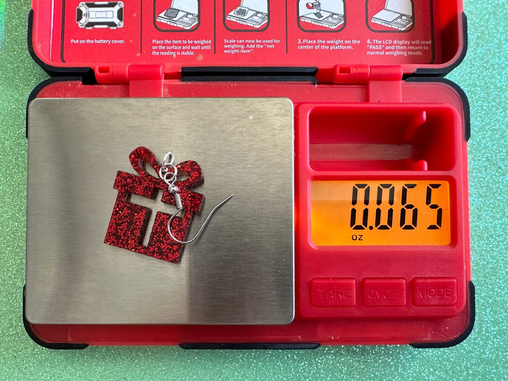 Glittery Christmas Present Earrings: Laser Cut Acrylic Presents, Xmas, X-mas, Birthday, Best Gifts for Her/Him/Them