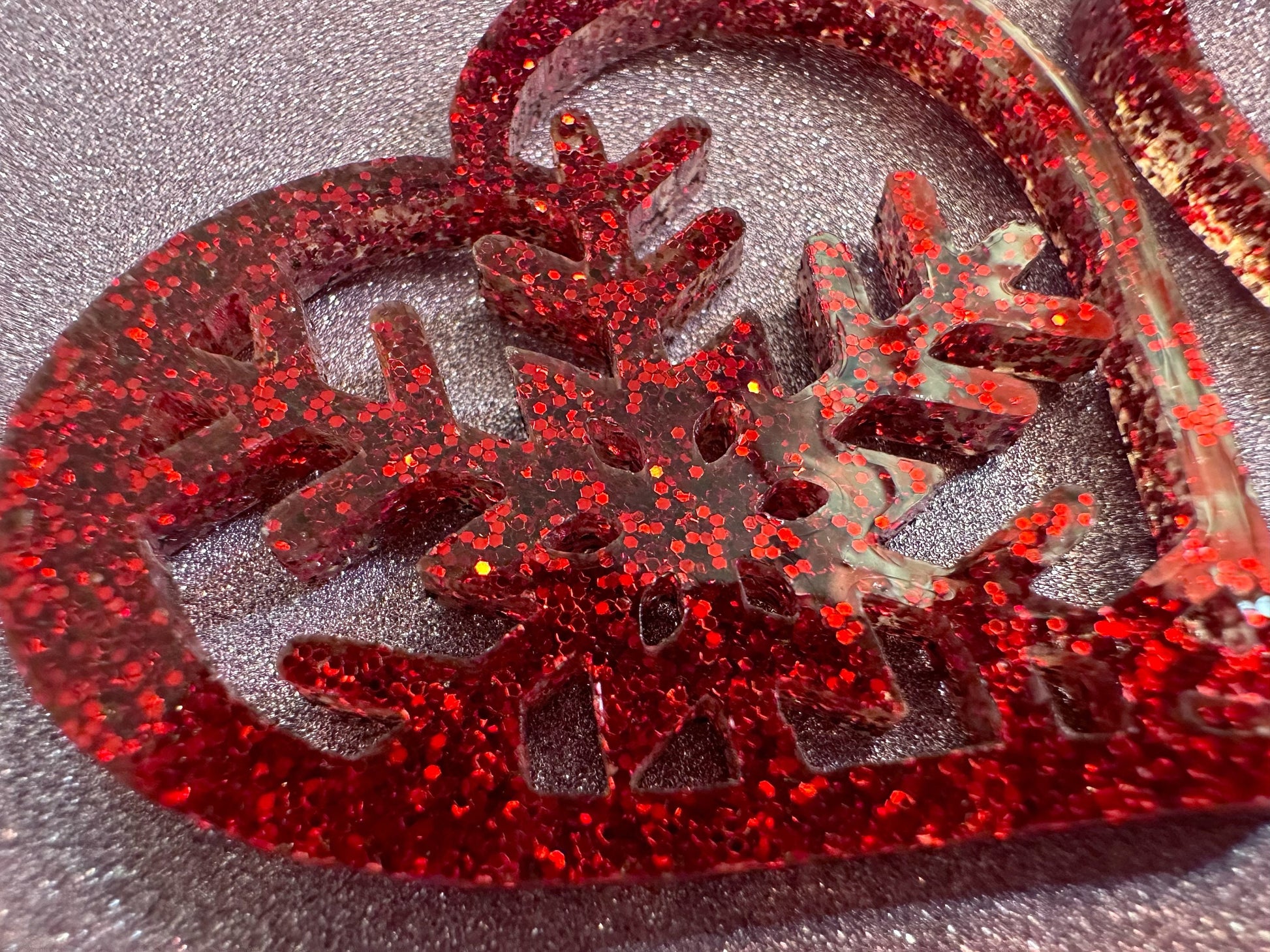 Glittery Heart Snowflake Earrings: Laser Cut Acrylic Snowflakes, Hearts, Stormy Weather, Snowing, Love Snow, Winter, Gifts for Her/Him/Them