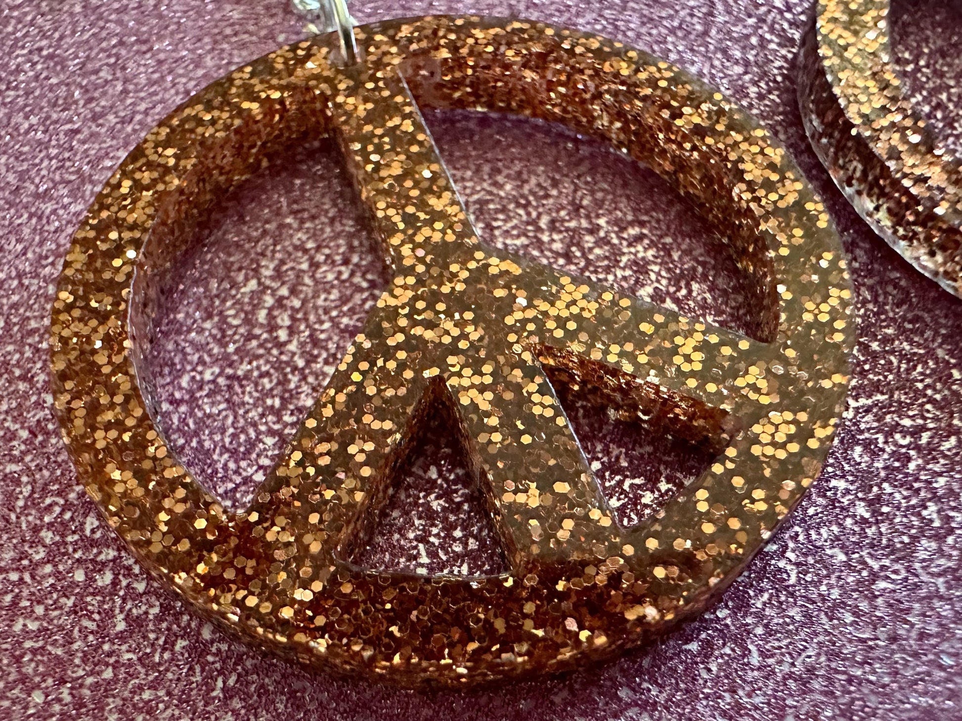 Glittery Peace Sign Earrings: Laser Cut Acrylic Peace Signs, Hippie, Hipster, 80s, Happiness, Happy, Best Gifts for Her/Him/Them
