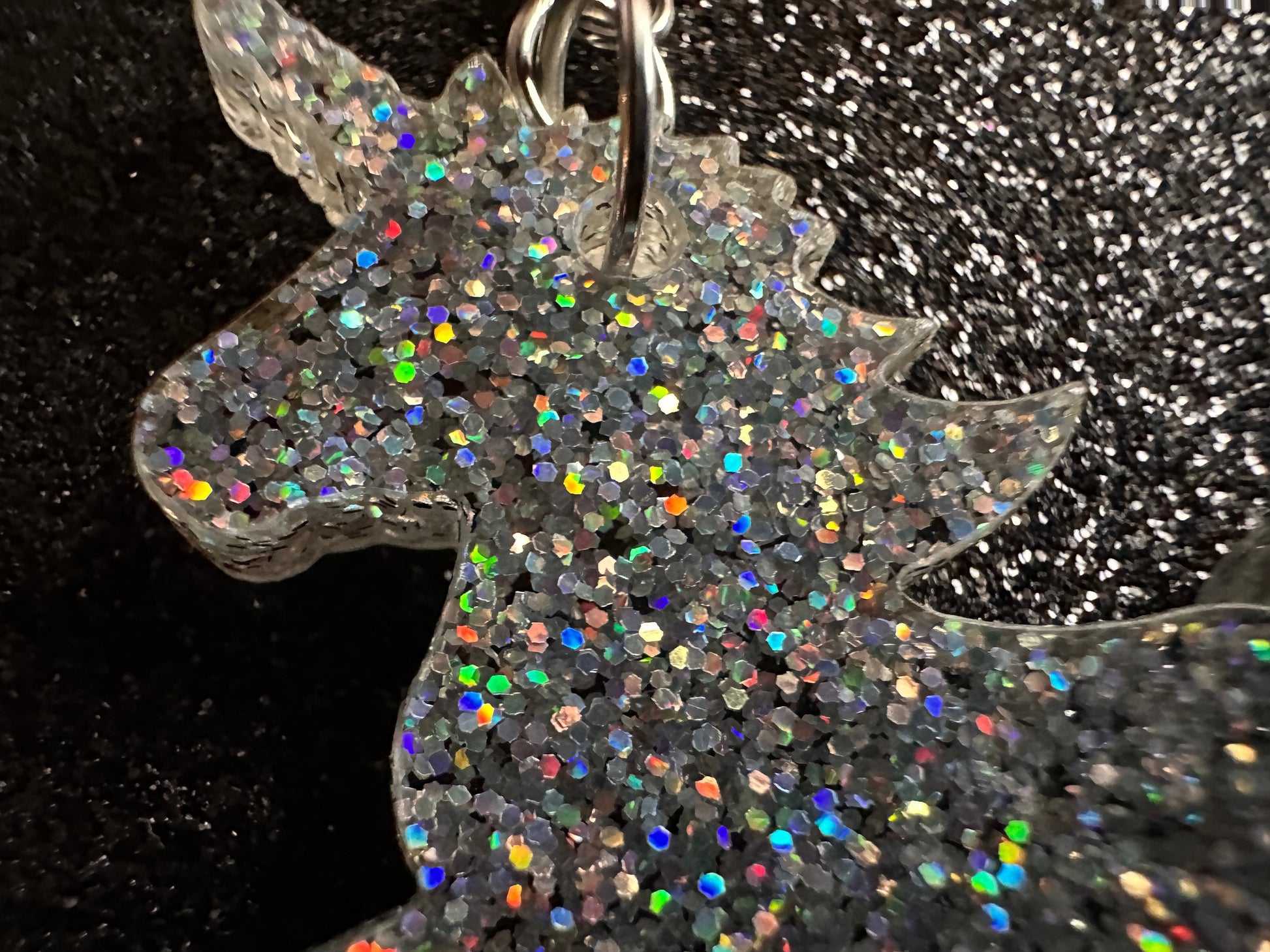 Glittery Unicorn Earrings: Laser Cut Acrylic Unicorns, Animals, Magic, Magical Creature, Halloween, Gifts for Her/Him/Them