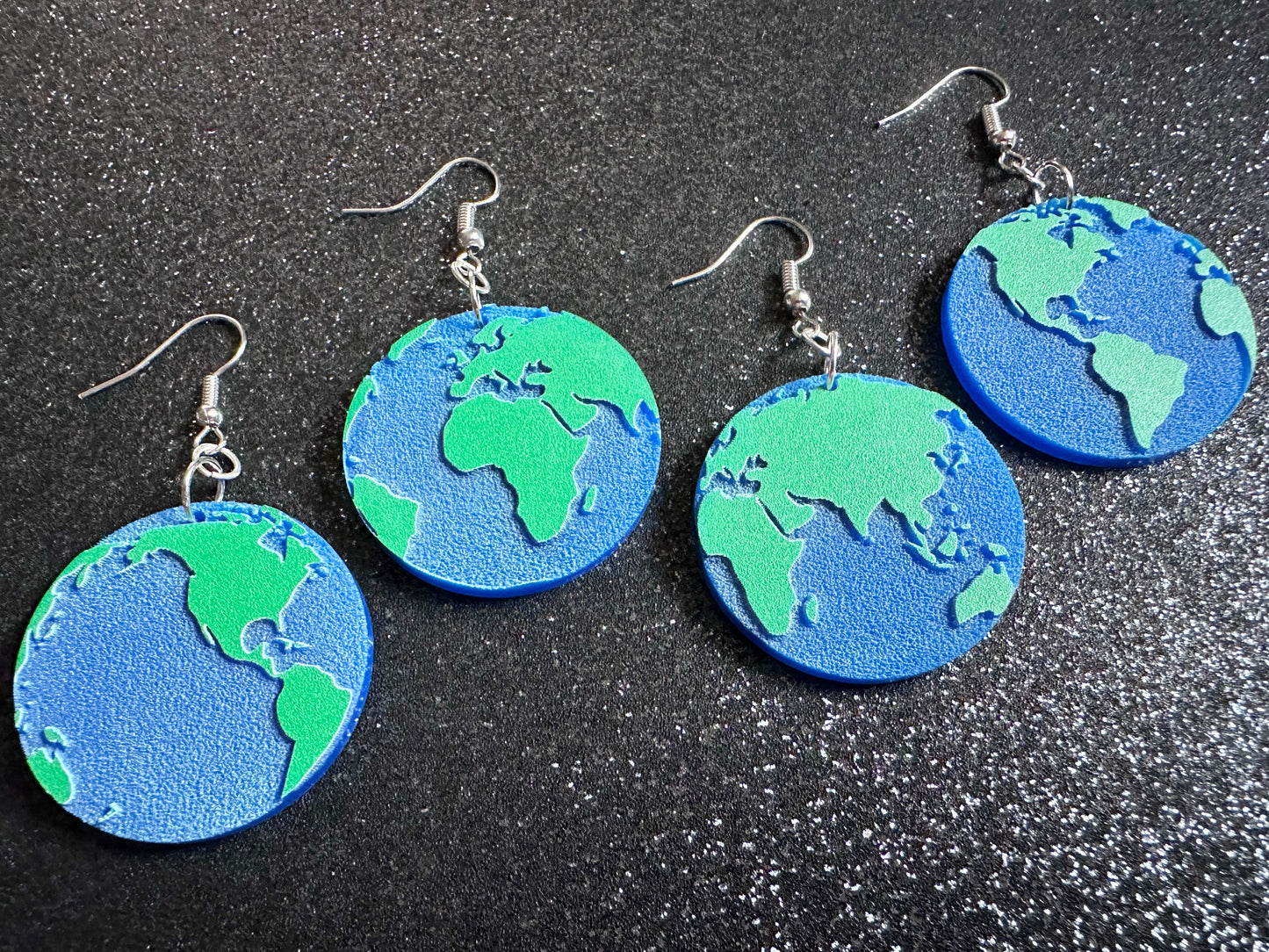 Globe Earrings: Laser Cut Acrylic Globes, Travel, World, Map, Atlas, Earth Day, Planet, Green, Environment Best Gifts for Her/Him/Them