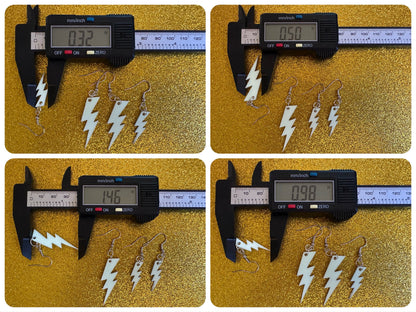 Glow in the Dark Lightning Earrings: Laser Cut Acrylic Lightning Bolt Earrings, Stormy Weather, Electric, Best Gifts for Her/Him/Them