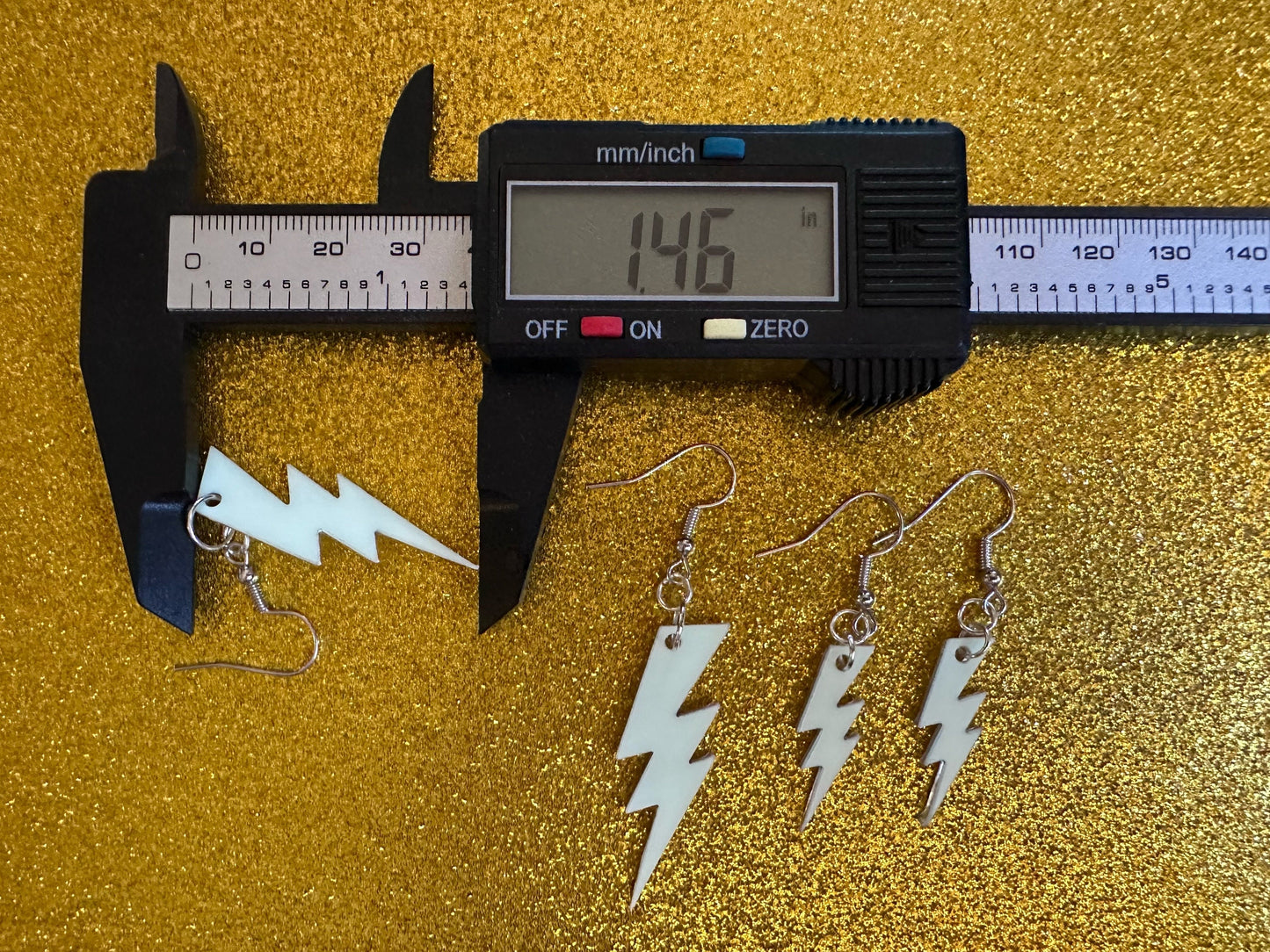 Glow in the Dark Lightning Earrings: Laser Cut Acrylic Lightning Bolt Earrings, Stormy Weather, Electric, Best Gifts for Her/Him/Them