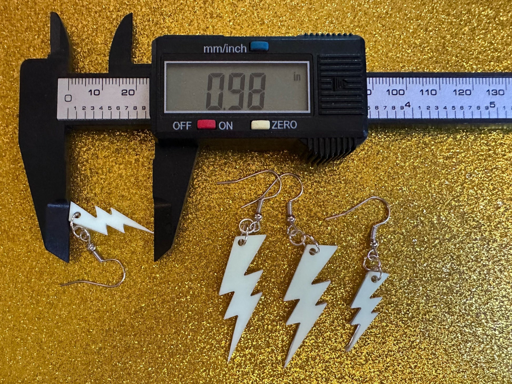 Glow in the Dark Lightning Earrings: Laser Cut Acrylic Lightning Bolt Earrings, Stormy Weather, Electric, Best Gifts for Her/Him/Them