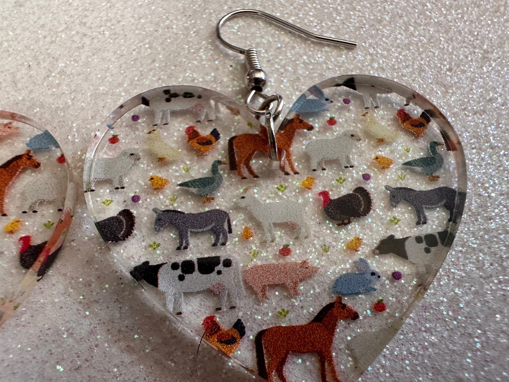 Goat Earrings: Laser Cut Acrylic Farm Animals, Cow, Donkey, Duck, Horse, Rabbit, Pig, Turkey, Chicken, Farmer, Best Gifts for Her/Him/Them