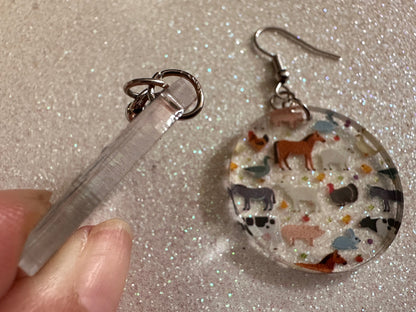 Goat Earrings: Laser Cut Acrylic Farm Animals, Cow, Donkey, Duck, Horse, Rabbit, Pig, Turkey, Chicken, Farmer, Best Gifts for Her/Him/Them