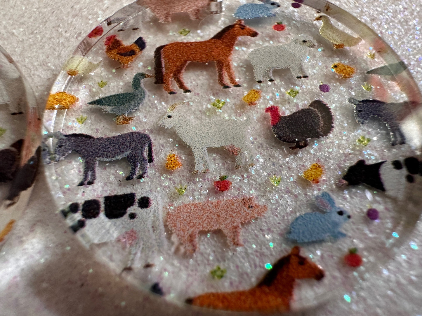 Goat Earrings: Laser Cut Acrylic Farm Animals, Cow, Donkey, Duck, Horse, Rabbit, Pig, Turkey, Chicken, Farmer, Best Gifts for Her/Him/Them