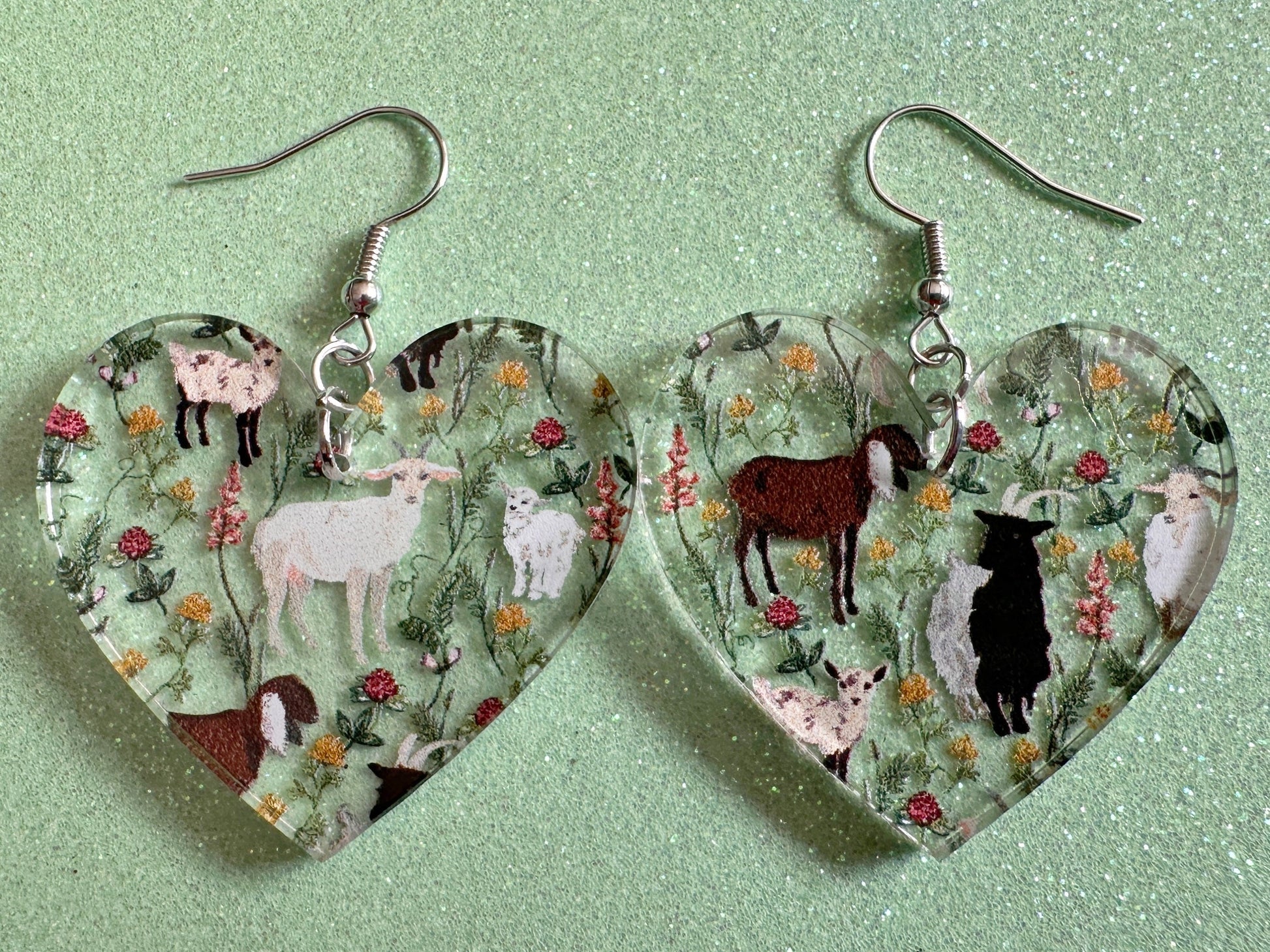 Goat Earrings: Laser Cut Acrylic Goats, Baby Goats, Kids, Farm, Animals, White Goat, Brown Goat, Black Goat, Best Gifts for Her/Him/Them