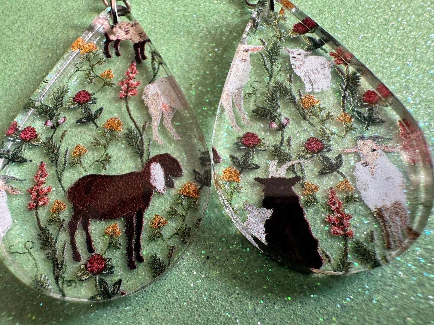 Goat Earrings: Laser Cut Acrylic Goats, Baby Goats, Kids, Farm, Animals, White Goat, Brown Goat, Black Goat, Best Gifts for Her/Him/Them