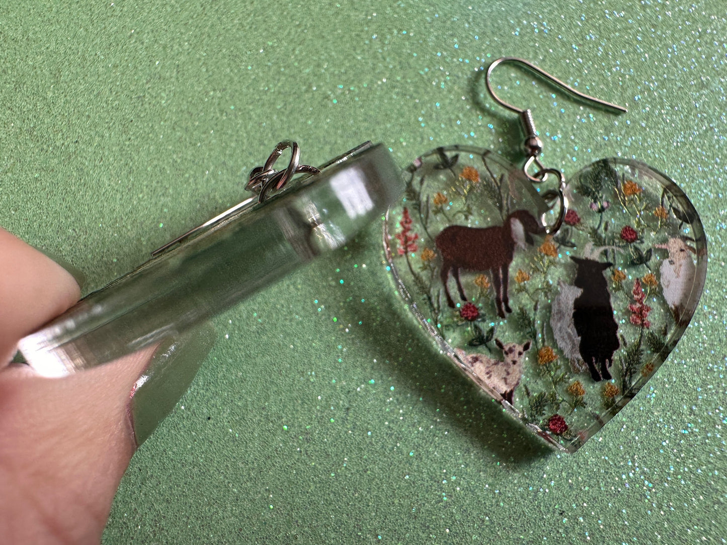 Goat Earrings: Laser Cut Acrylic Goats, Baby Goats, Kids, Farm, Animals, White Goat, Brown Goat, Black Goat, Best Gifts for Her/Him/Them