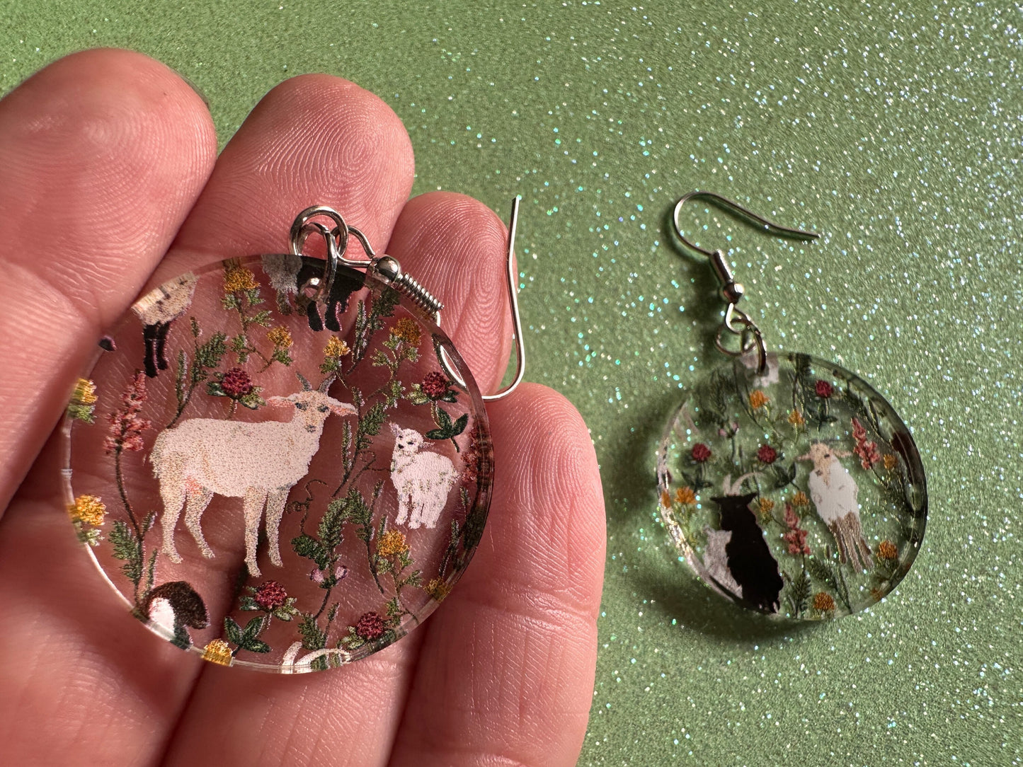 Goat Earrings: Laser Cut Acrylic Goats, Baby Goats, Kids, Farm, Animals, White Goat, Brown Goat, Black Goat, Best Gifts for Her/Him/Them