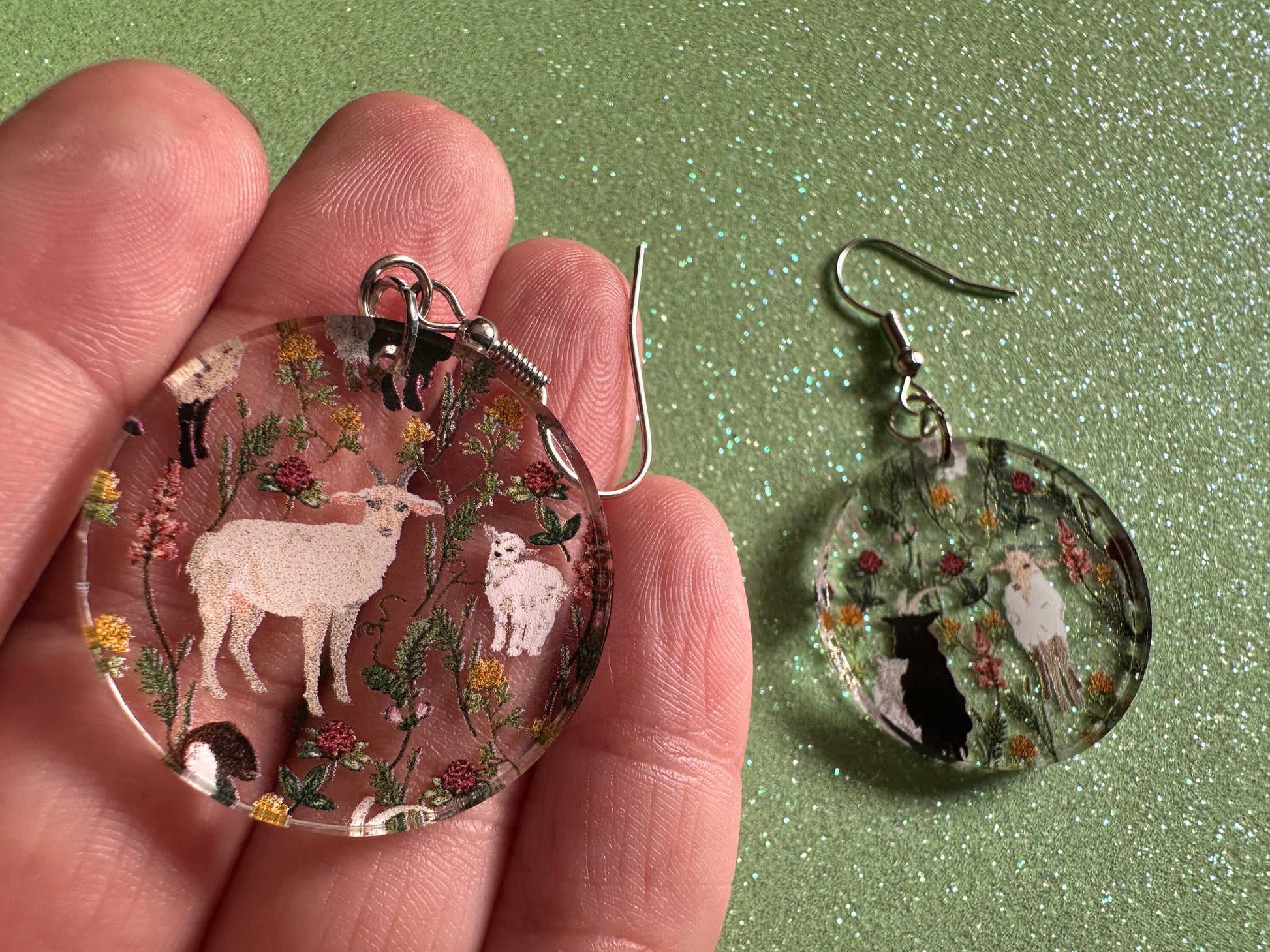 Goat Earrings: Laser Cut Acrylic Goats, Baby Goats, Kids, Farm, Animals, White Goat, Brown Goat, Black Goat, Best Gifts for Her/Him/Them