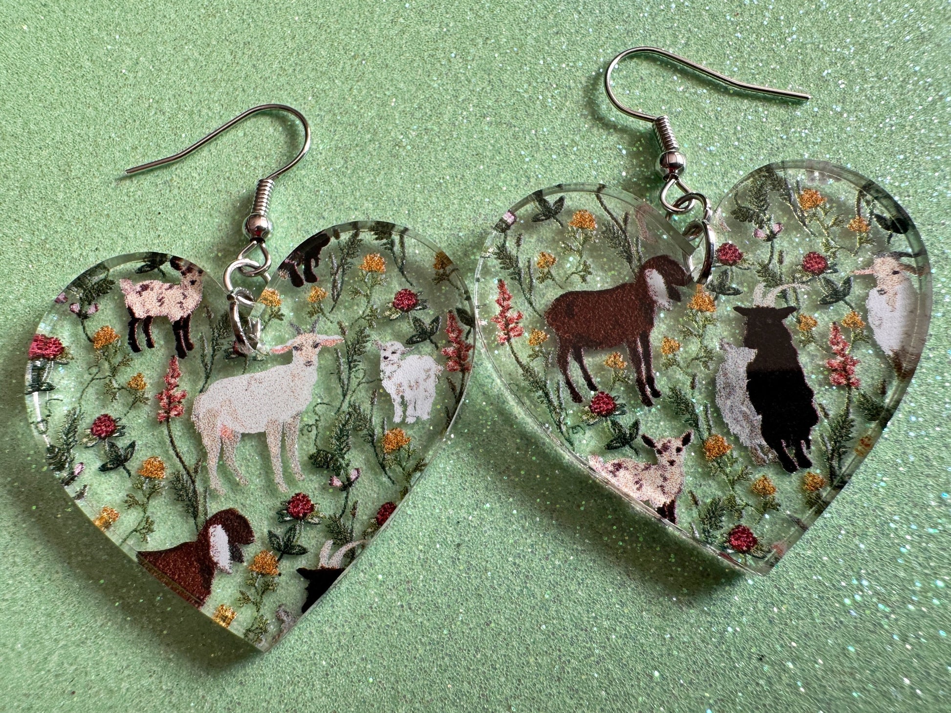 Goat Earrings: Laser Cut Acrylic Goats, Baby Goats, Kids, Farm, Animals, White Goat, Brown Goat, Black Goat, Best Gifts for Her/Him/Them