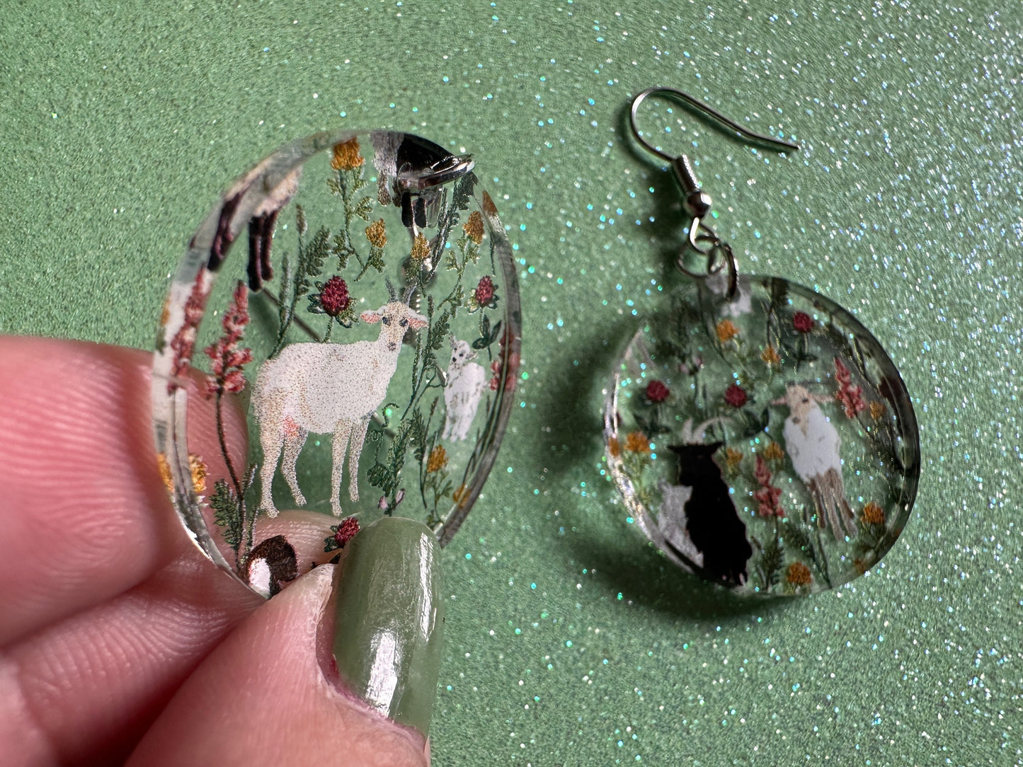 Goat Earrings: Laser Cut Acrylic Goats, Baby Goats, Kids, Farm, Animals, White Goat, Brown Goat, Black Goat, Best Gifts for Her/Him/Them