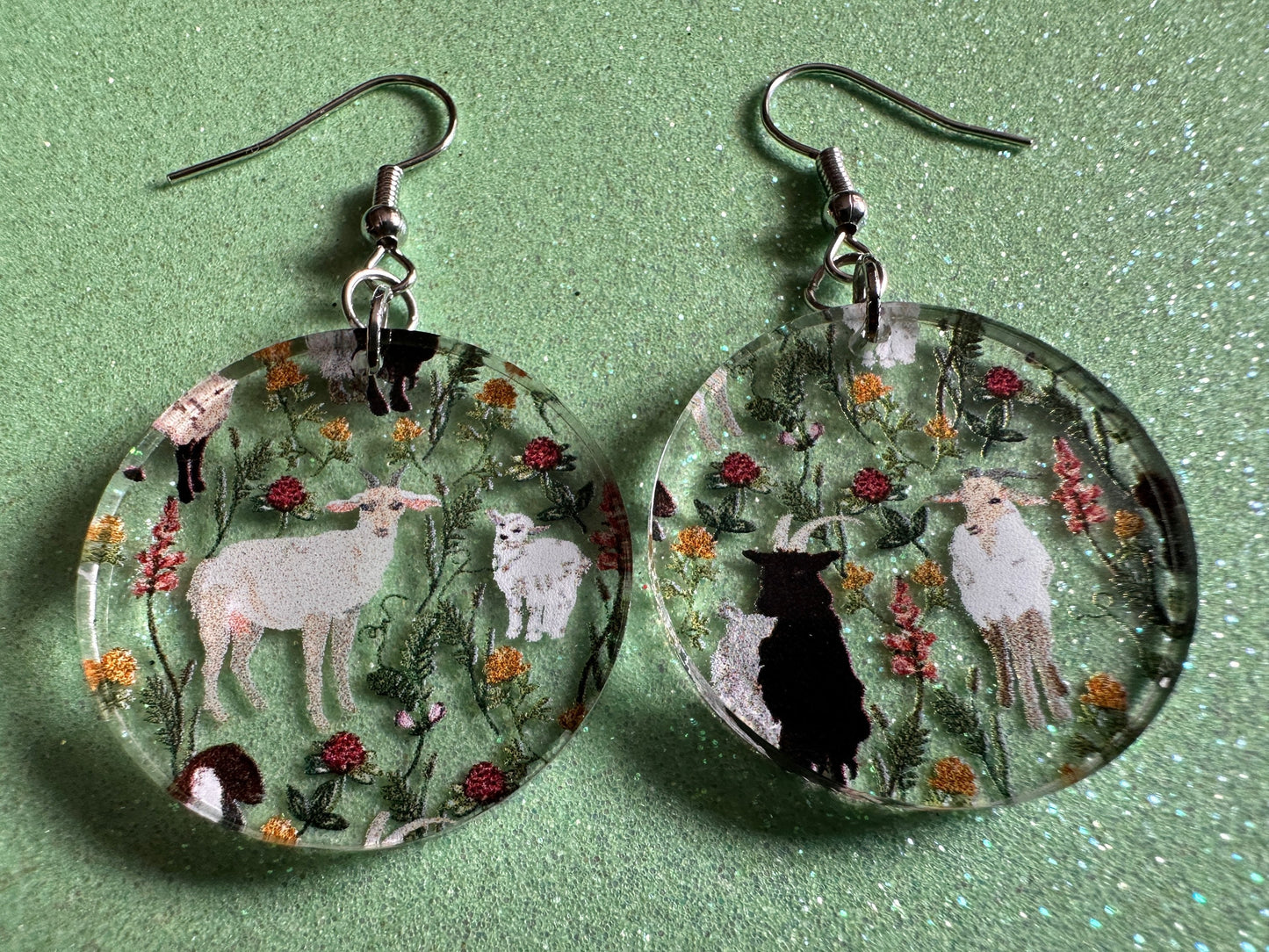 Goat Earrings: Laser Cut Acrylic Goats, Baby Goats, Kids, Farm, Animals, White Goat, Brown Goat, Black Goat, Best Gifts for Her/Him/Them