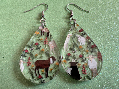 Goat Earrings: Laser Cut Acrylic Goats, Baby Goats, Kids, Farm, Animals, White Goat, Brown Goat, Black Goat, Best Gifts for Her/Him/Them