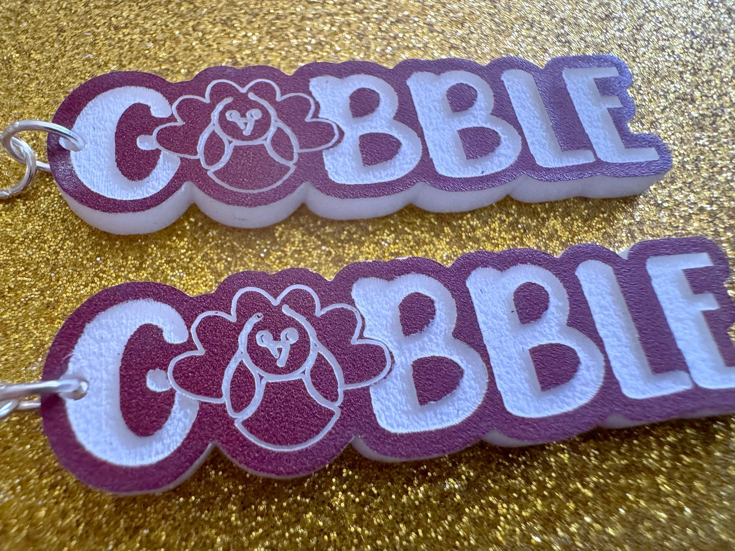 Gobble Turkey Earrings: Thanksgiving, Holiday, Gobble, Give Thanks, Best Gifts for Her/Him/Them