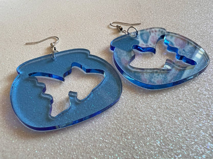 Goldfish Earrings: Laser Cut Acrylic Fishbowl, Gold Fish Bowl, Aquarium, Animals, Minimalist, Fishes, Best Gifts for Her/Him/Them