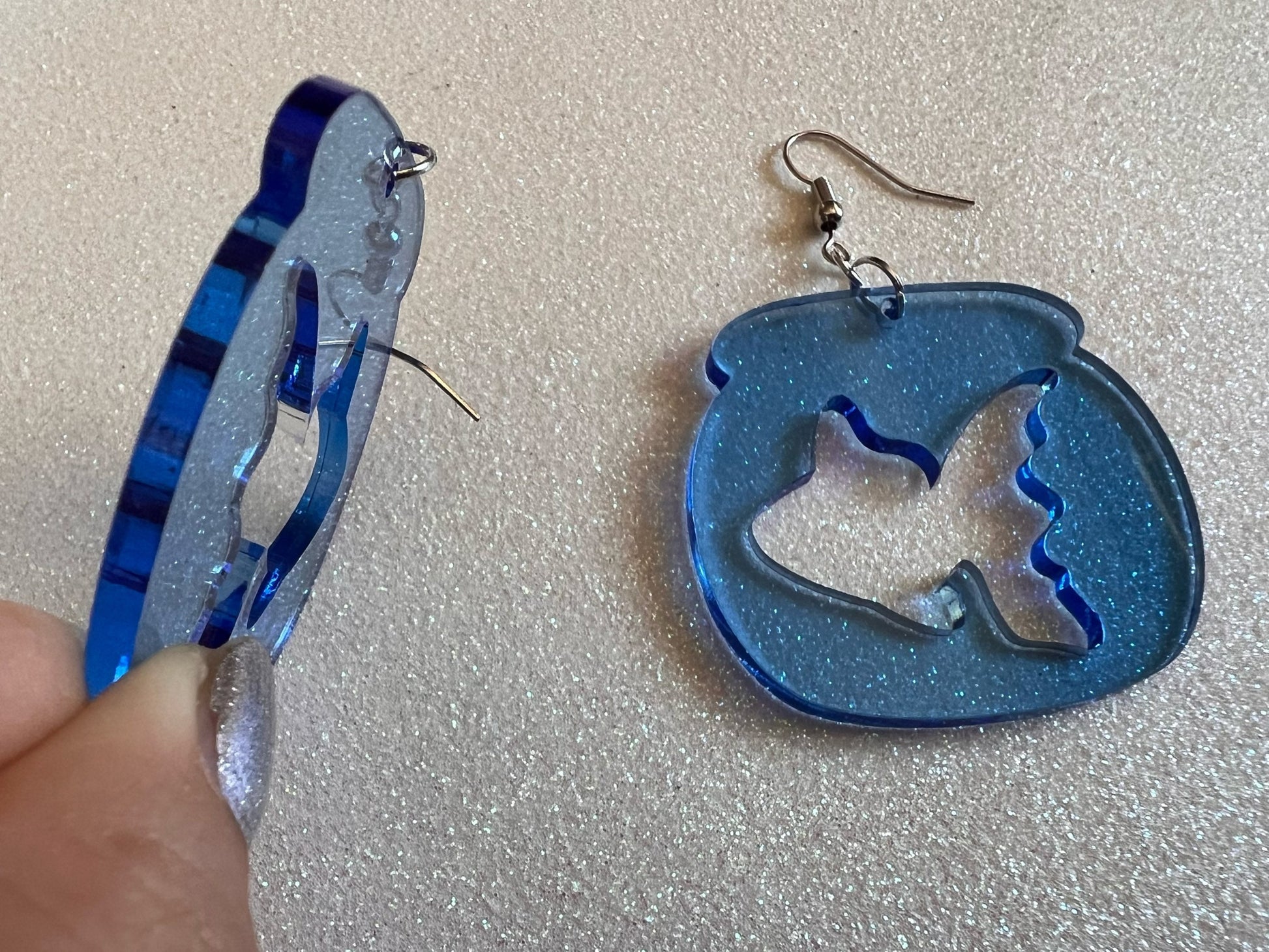Goldfish Earrings: Laser Cut Acrylic Fishbowl, Gold Fish Bowl, Aquarium, Animals, Minimalist, Fishes, Best Gifts for Her/Him/Them