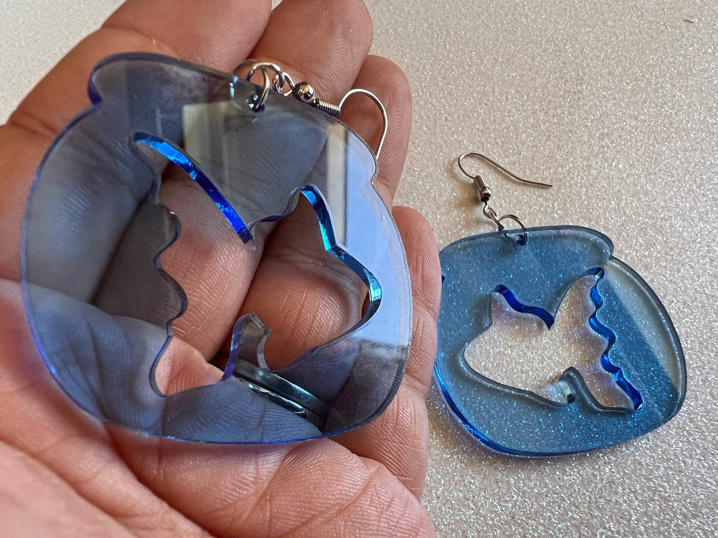 Goldfish Earrings: Laser Cut Acrylic Fishbowl, Gold Fish Bowl, Aquarium, Animals, Minimalist, Fishes, Best Gifts for Her/Him/Them