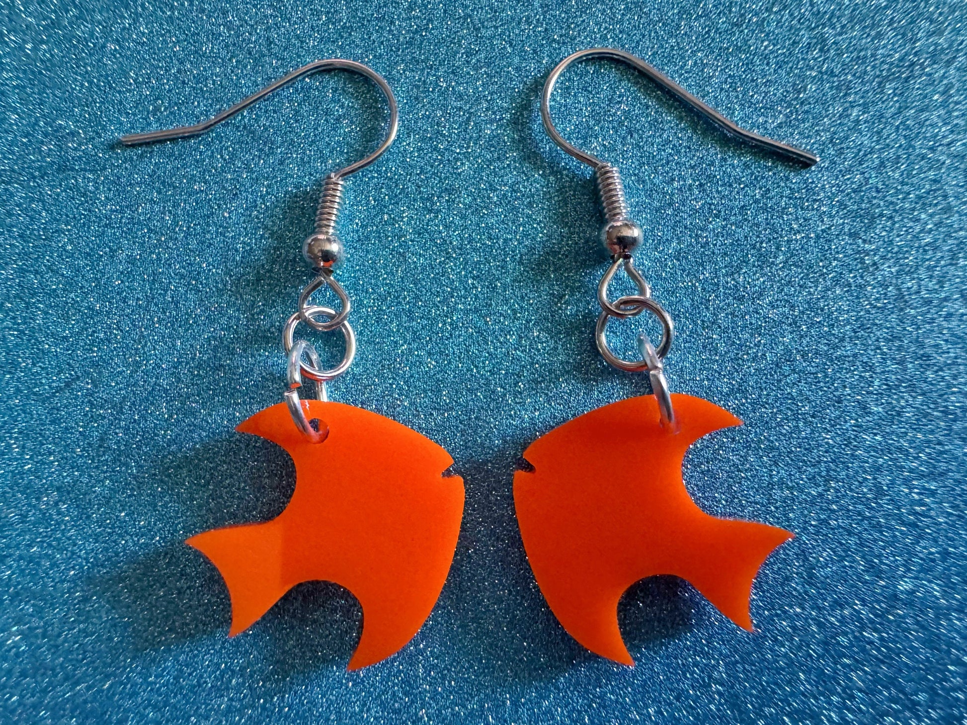 Goldfish Earrings: Laser Cut Acrylic Gold Fish, Fishbowl, Aquarium, Animals, Orange Fishes, Best Gifts for Her/Him/Them