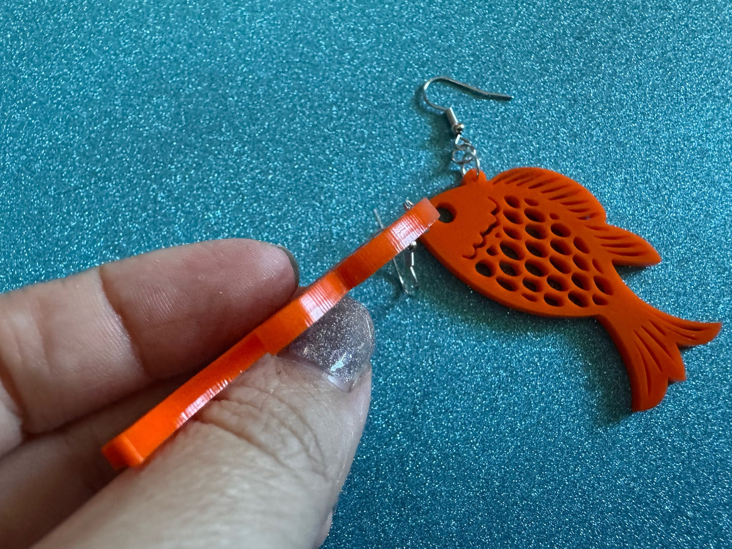 Goldfish Earrings: Laser Cut Acrylic Gold Fish, Fishbowl, Aquarium, Animals, Orange Fishes, Best Gifts for Her/Him/Them