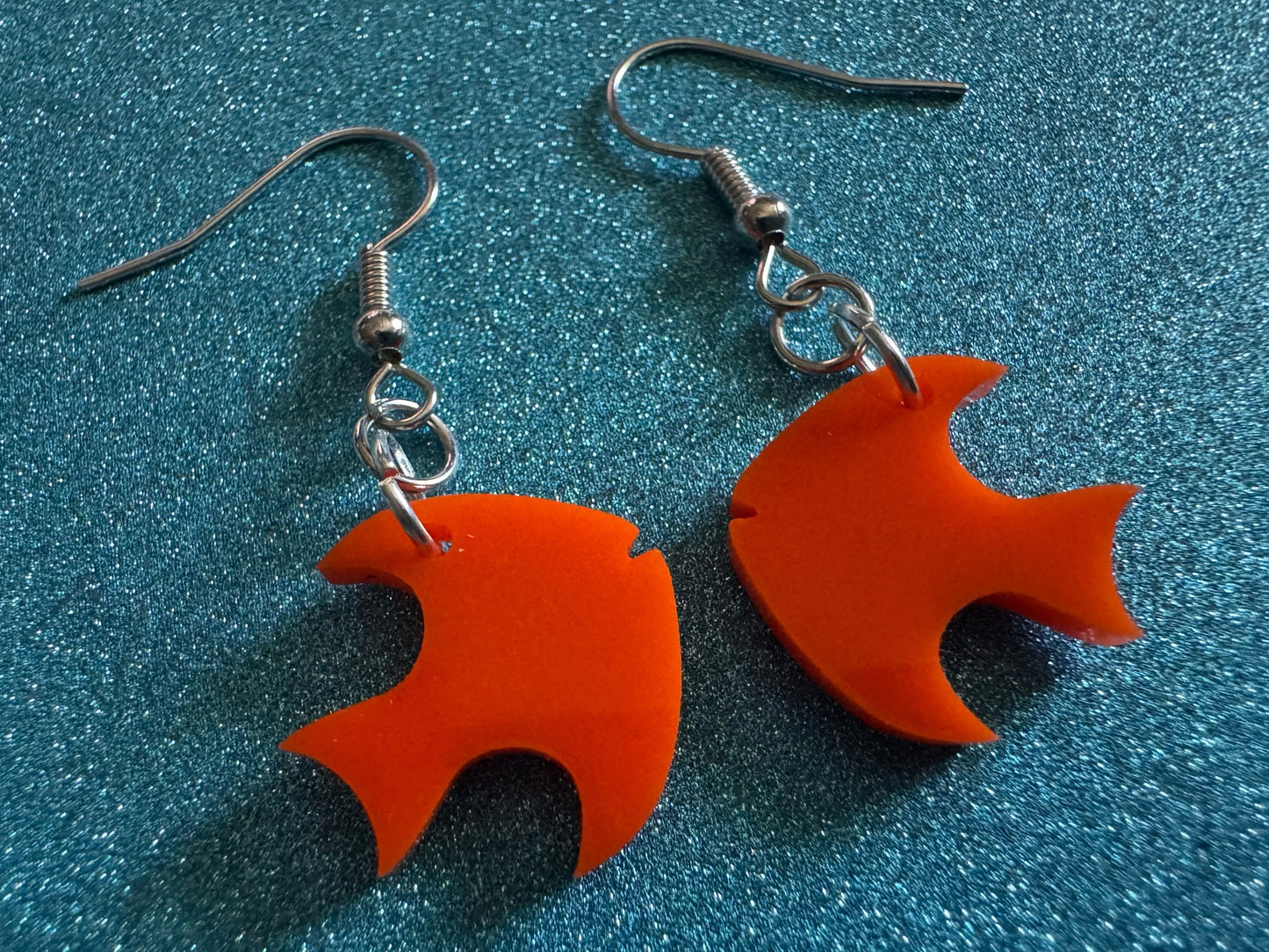 Goldfish Earrings: Laser Cut Acrylic Gold Fish, Fishbowl, Aquarium, Animals, Orange Fishes, Best Gifts for Her/Him/Them