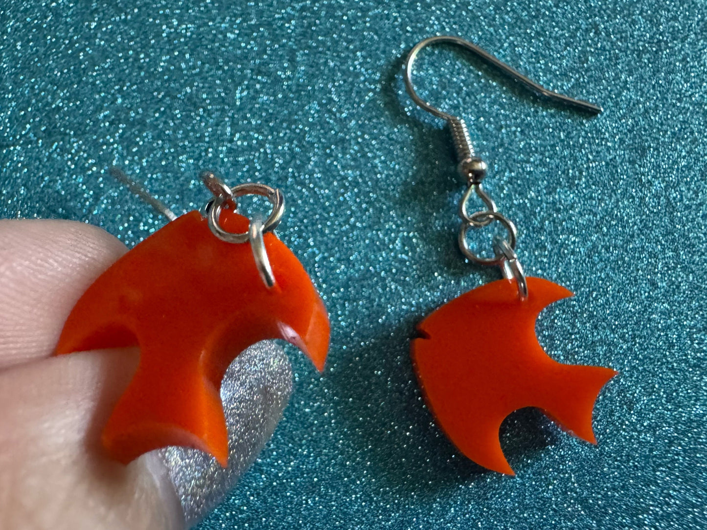 Goldfish Earrings: Laser Cut Acrylic Gold Fish, Fishbowl, Aquarium, Animals, Orange Fishes, Best Gifts for Her/Him/Them