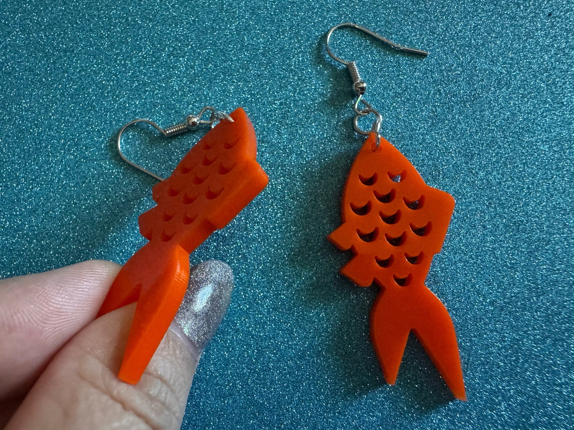 Goldfish Earrings: Laser Cut Acrylic Gold Fish, Fishbowl, Aquarium, Animals, Orange Fishes, Best Gifts for Her/Him/Them