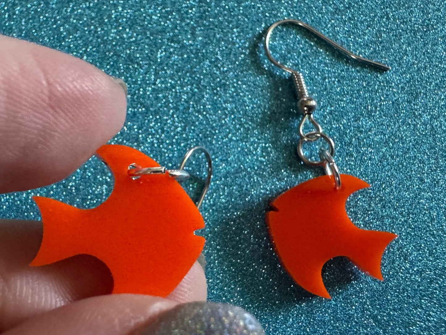 Goldfish Earrings: Laser Cut Acrylic Gold Fish, Fishbowl, Aquarium, Animals, Orange Fishes, Best Gifts for Her/Him/Them