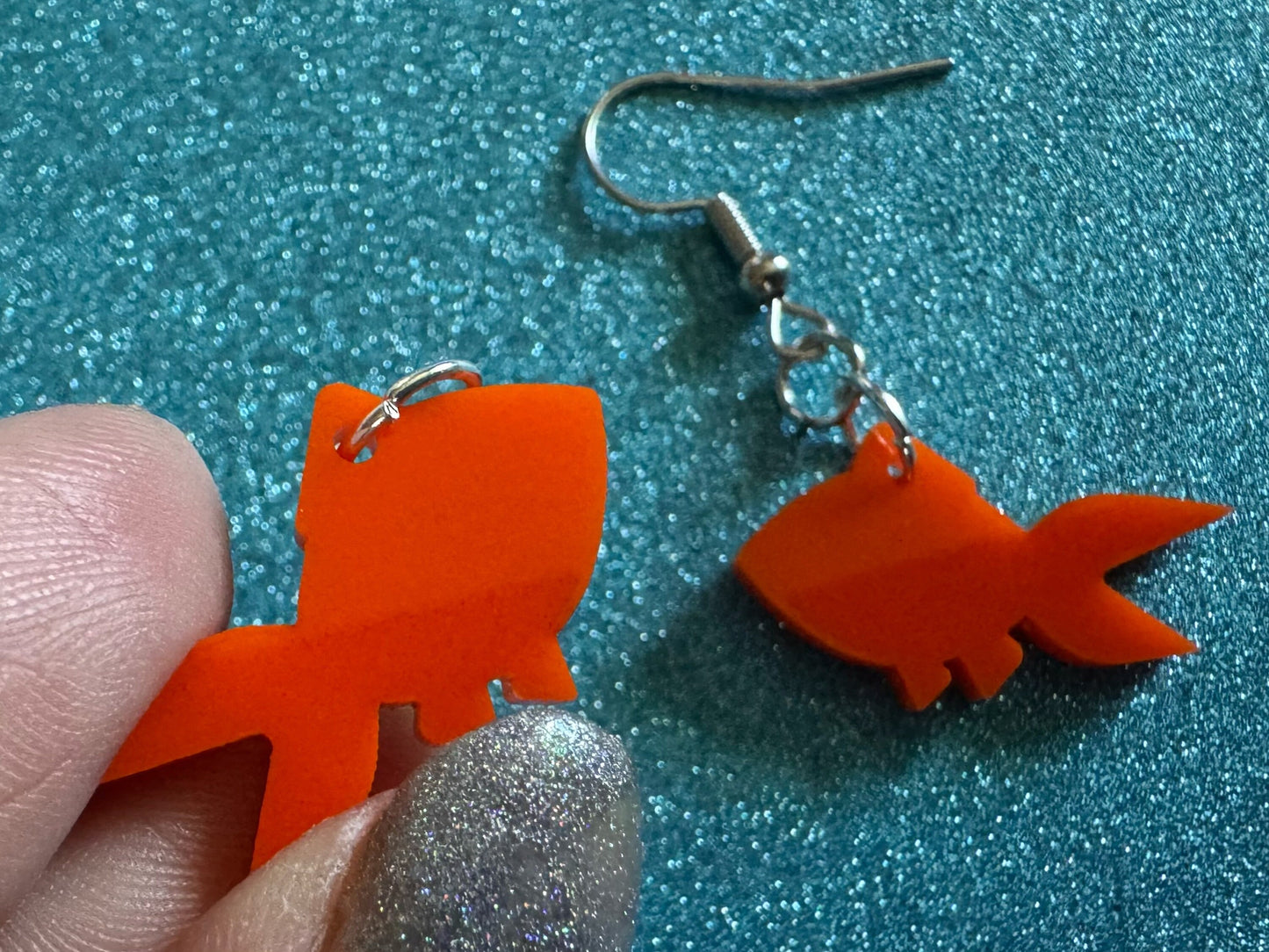 Goldfish Earrings: Laser Cut Acrylic Gold Fish, Fishbowl, Aquarium, Animals, Orange Fishes, Best Gifts for Her/Him/Them