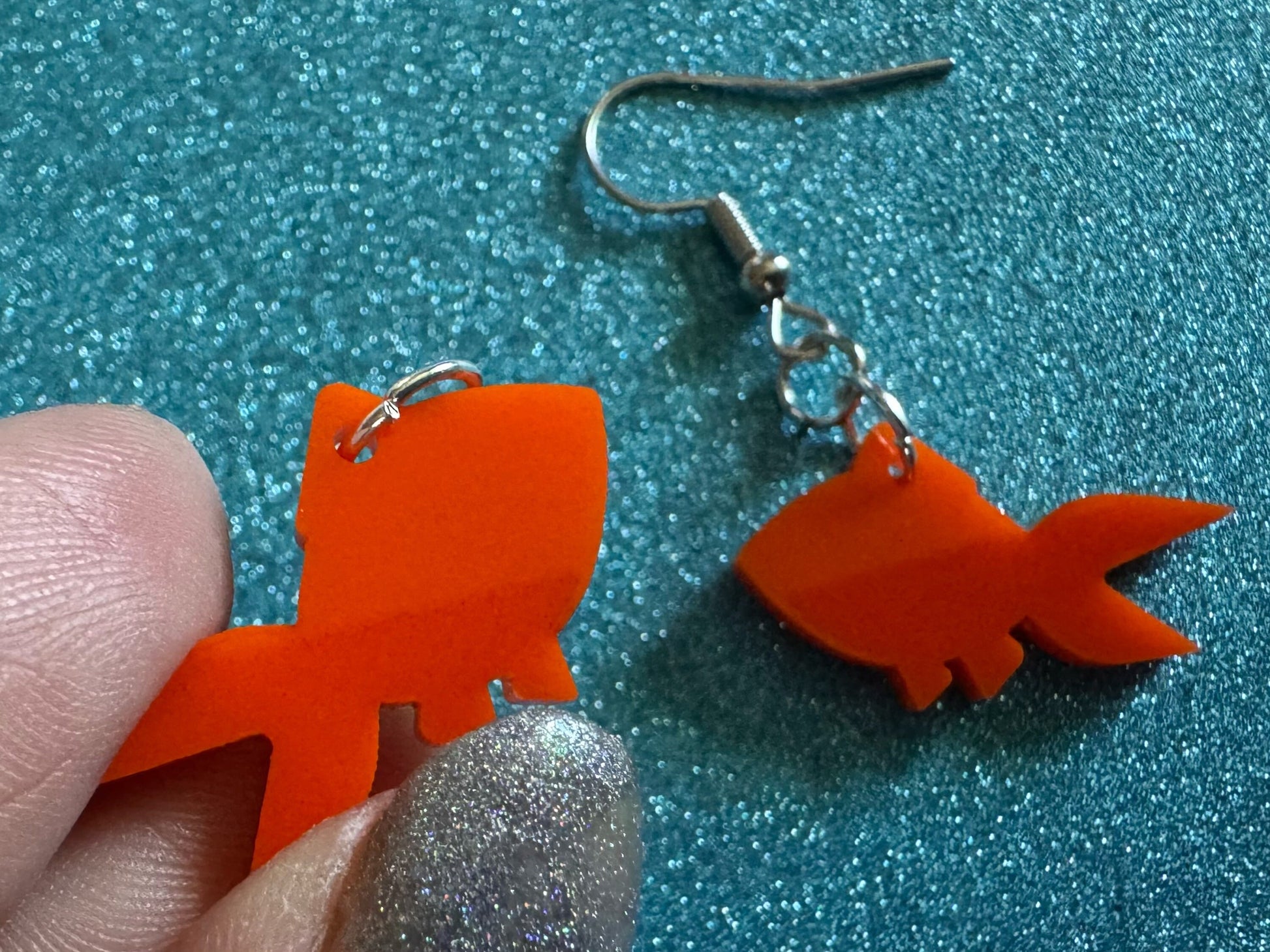 Goldfish Earrings: Laser Cut Acrylic Gold Fish, Fishbowl, Aquarium, Animals, Orange Fishes, Best Gifts for Her/Him/Them