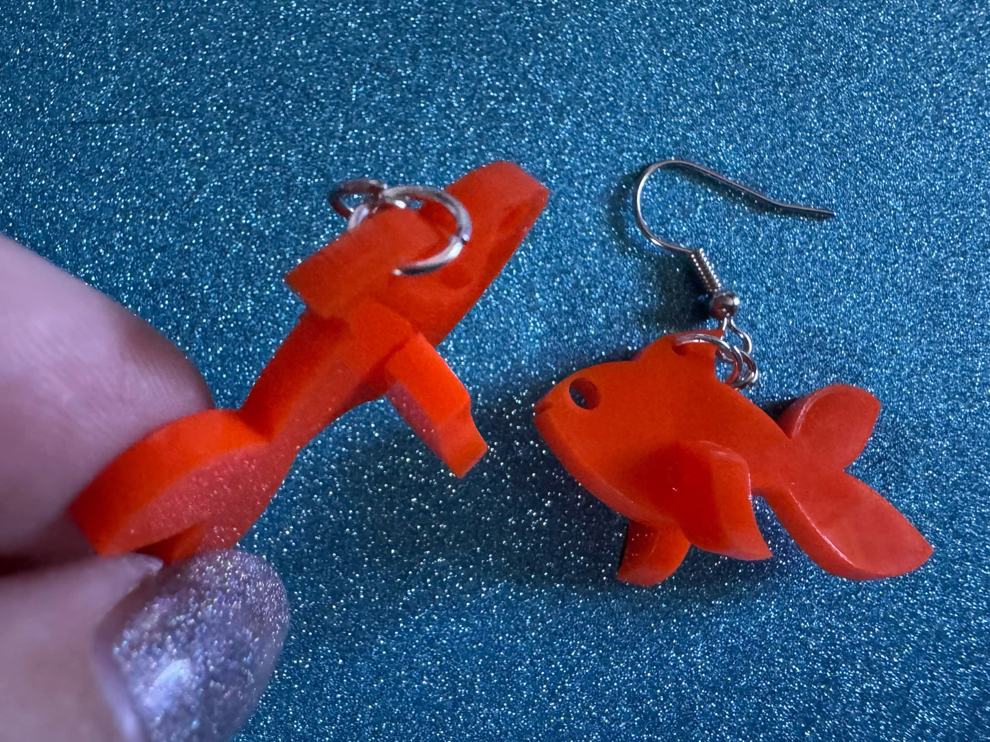 Goldfish Earrings: Laser Cut Acrylic Gold Fish, Fishbowl, Aquarium, Animals, Orange Fishes, Best Gifts for Her/Him/Them