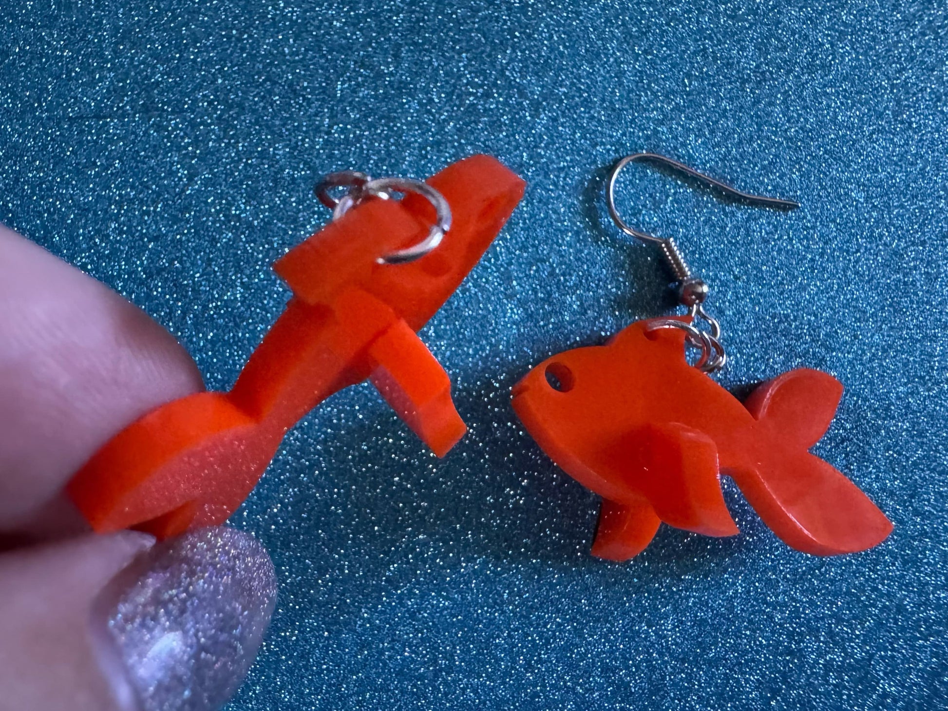 Goldfish Earrings: Laser Cut Acrylic Gold Fish, Fishbowl, Aquarium, Animals, Orange Fishes, Best Gifts for Her/Him/Them