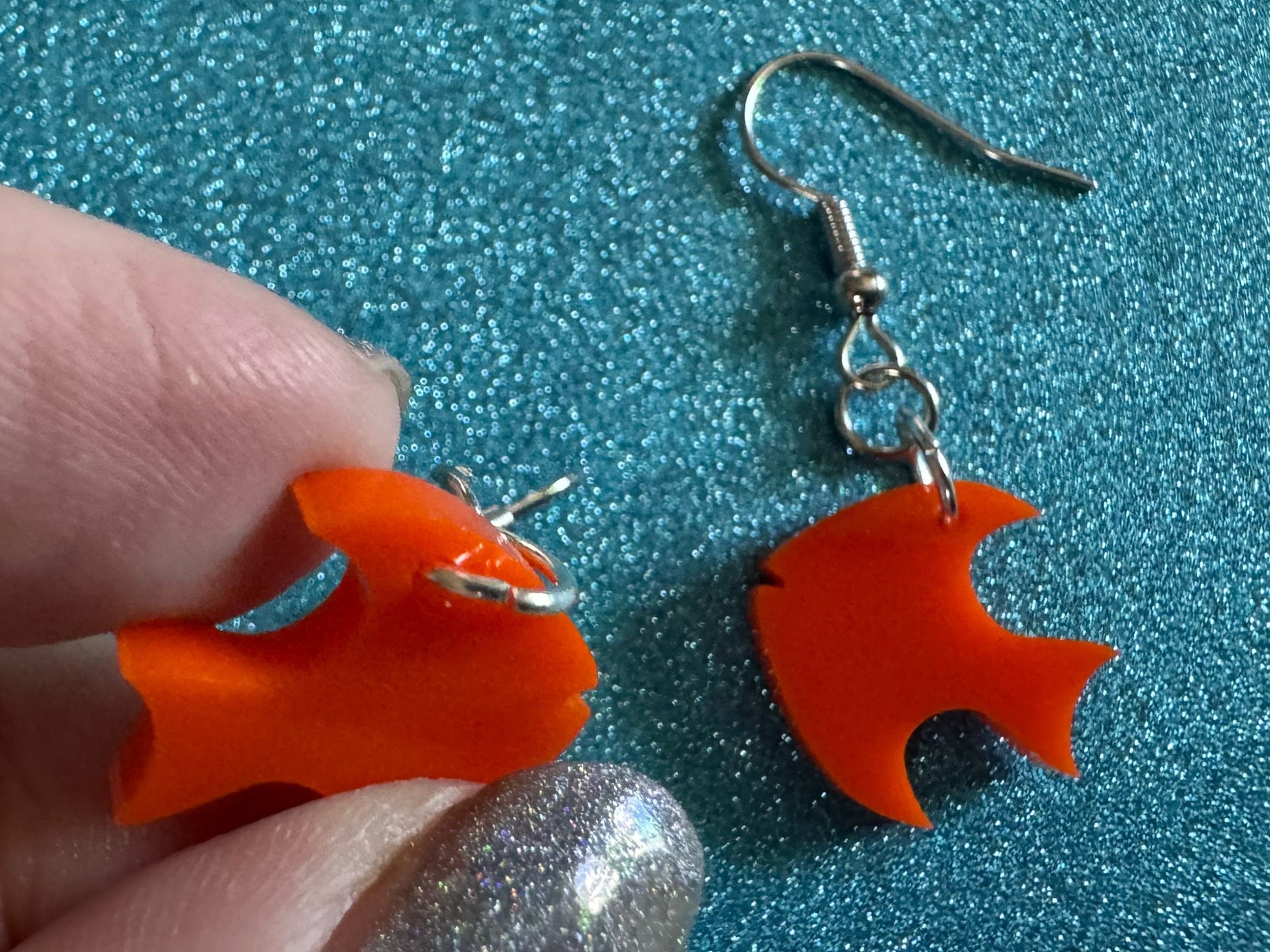 Goldfish Earrings: Laser Cut Acrylic Gold Fish, Fishbowl, Aquarium, Animals, Orange Fishes, Best Gifts for Her/Him/Them