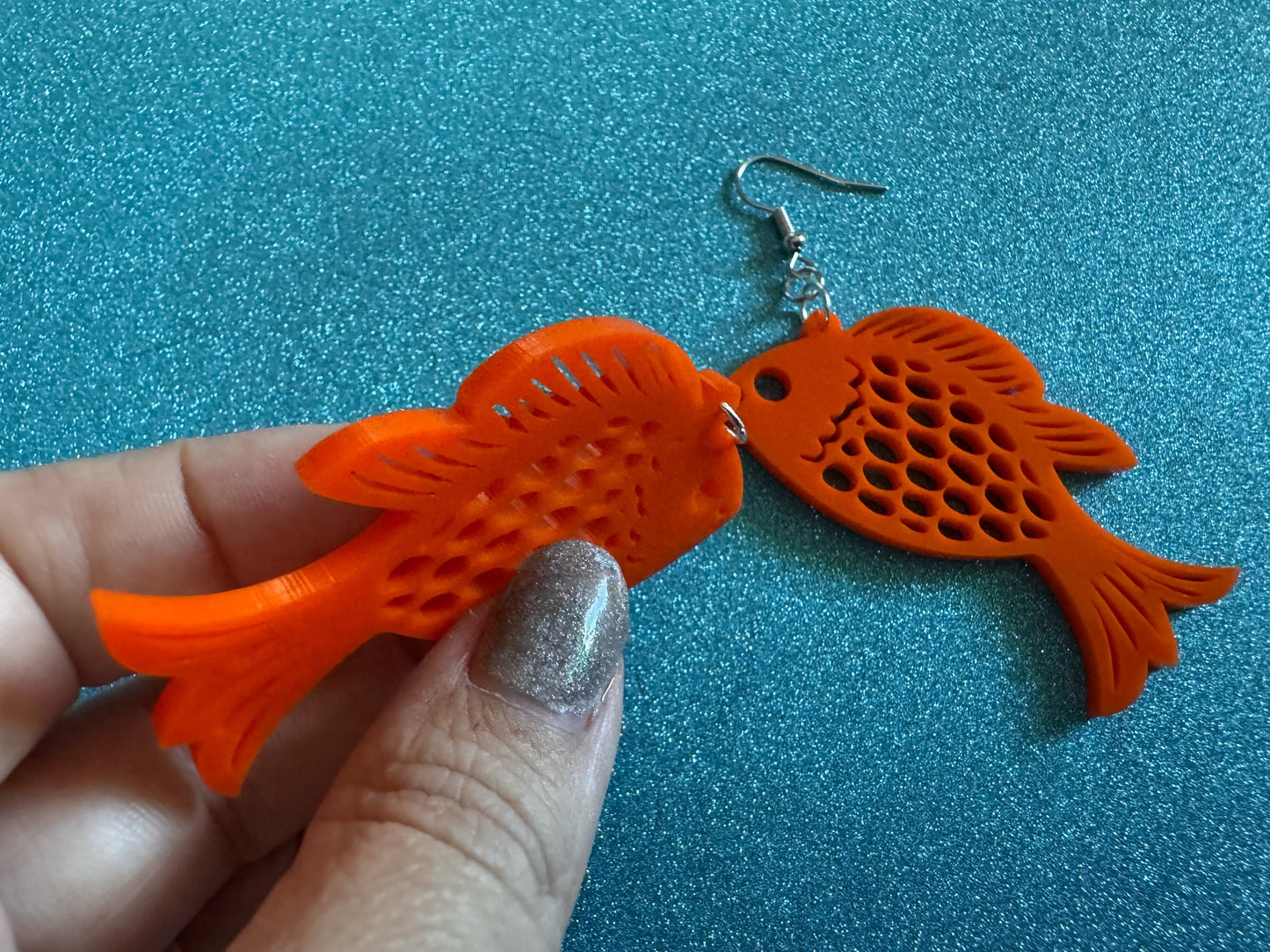 Goldfish Earrings: Laser Cut Acrylic Gold Fish, Fishbowl, Aquarium, Animals, Orange Fishes, Best Gifts for Her/Him/Them