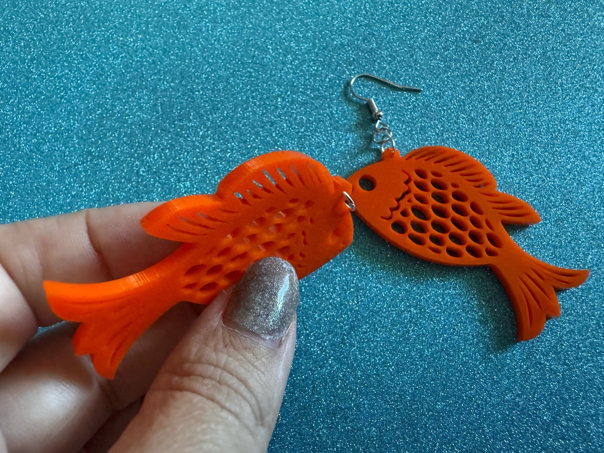 Goldfish Earrings: Laser Cut Acrylic Gold Fish, Fishbowl, Aquarium, Animals, Orange Fishes, Best Gifts for Her/Him/Them
