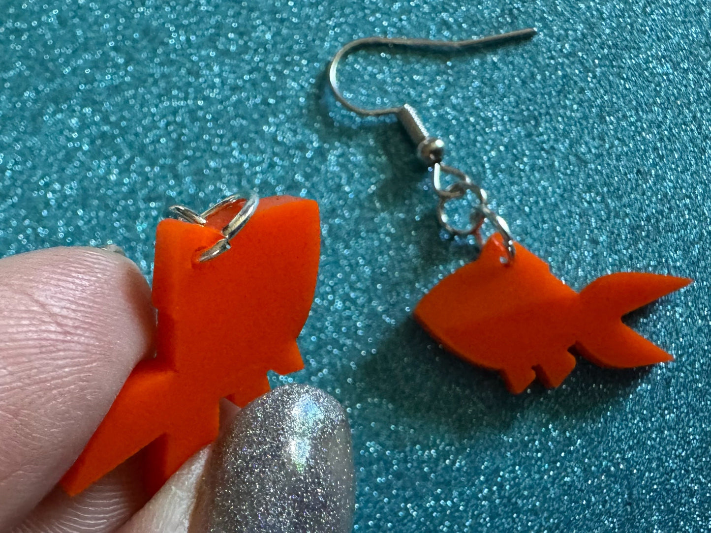 Goldfish Earrings: Laser Cut Acrylic Gold Fish, Fishbowl, Aquarium, Animals, Orange Fishes, Best Gifts for Her/Him/Them
