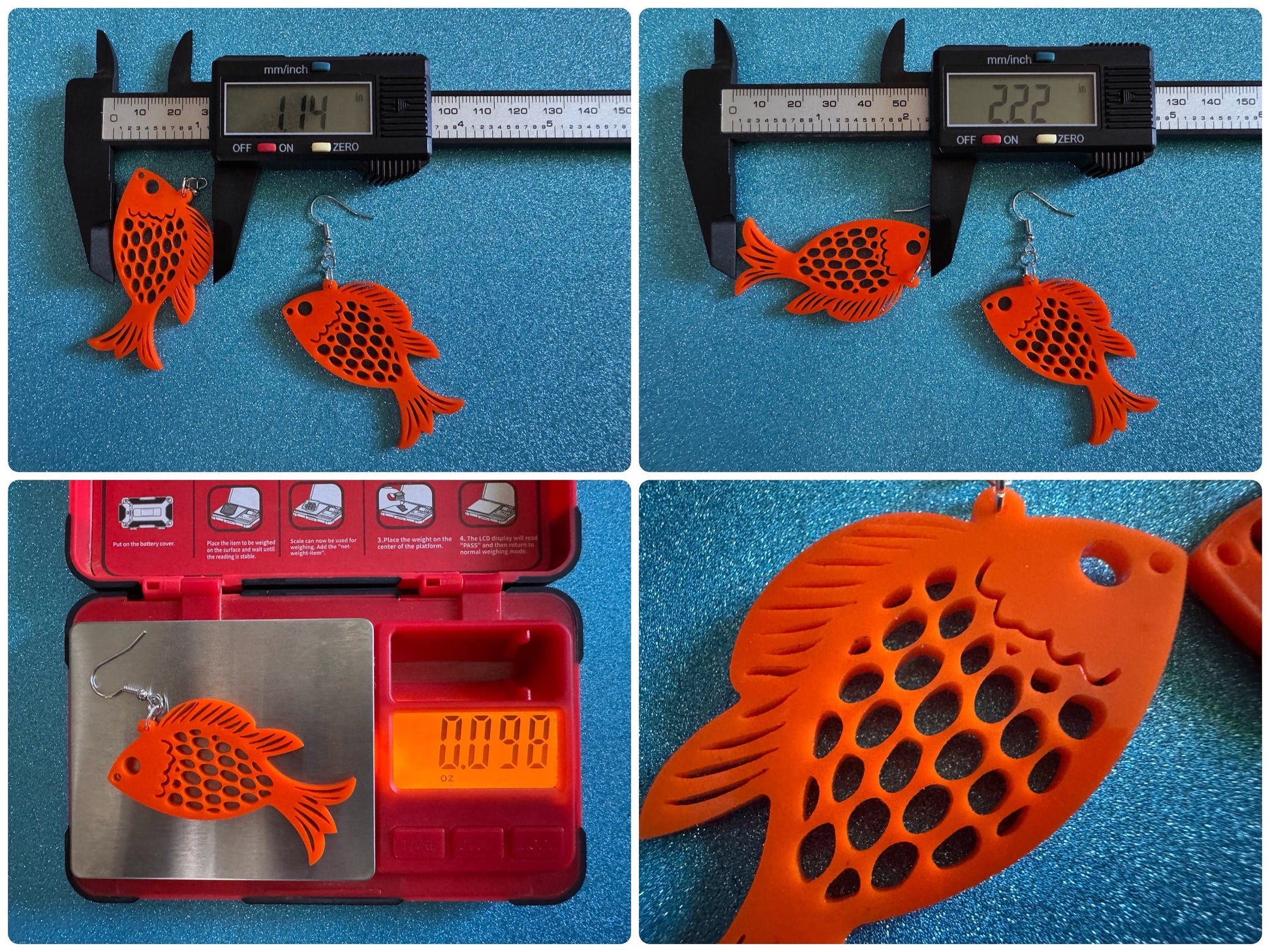 Goldfish Earrings: Laser Cut Acrylic Gold Fish, Fishbowl, Aquarium, Animals, Orange Fishes, Best Gifts for Her/Him/Them
