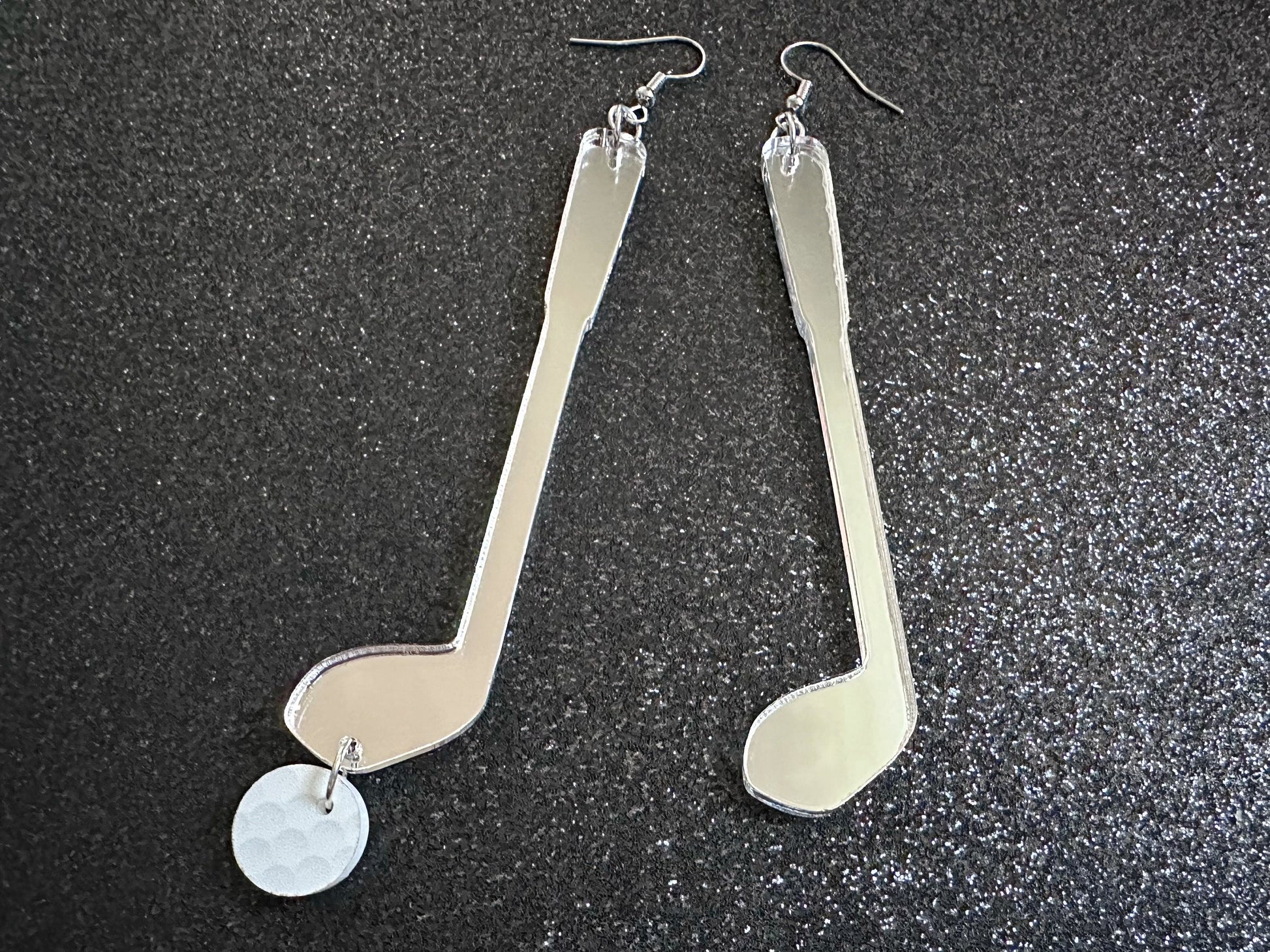 Golf Earrings: Laser Cut Acrylic Golf Print Earrings, Golf Club, Sports, Golfer, Golfing, Golf Balls, Sport, Best Gifts for Her/Him/Them
