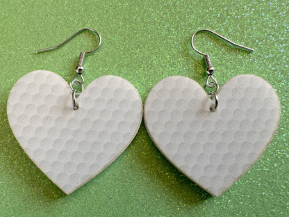 Golf Earrings: Laser Cut Acrylic Golf Print Earrings, Sports, Golfer, Golfing, Golf Balls, Retirement, Sport, Best Gifts for Her/Him/Them