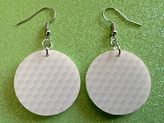 Golf Earrings: Laser Cut Acrylic Golf Print Earrings, Sports, Golfer, Golfing, Golf Balls, Retirement, Sport, Best Gifts for Her/Him/Them