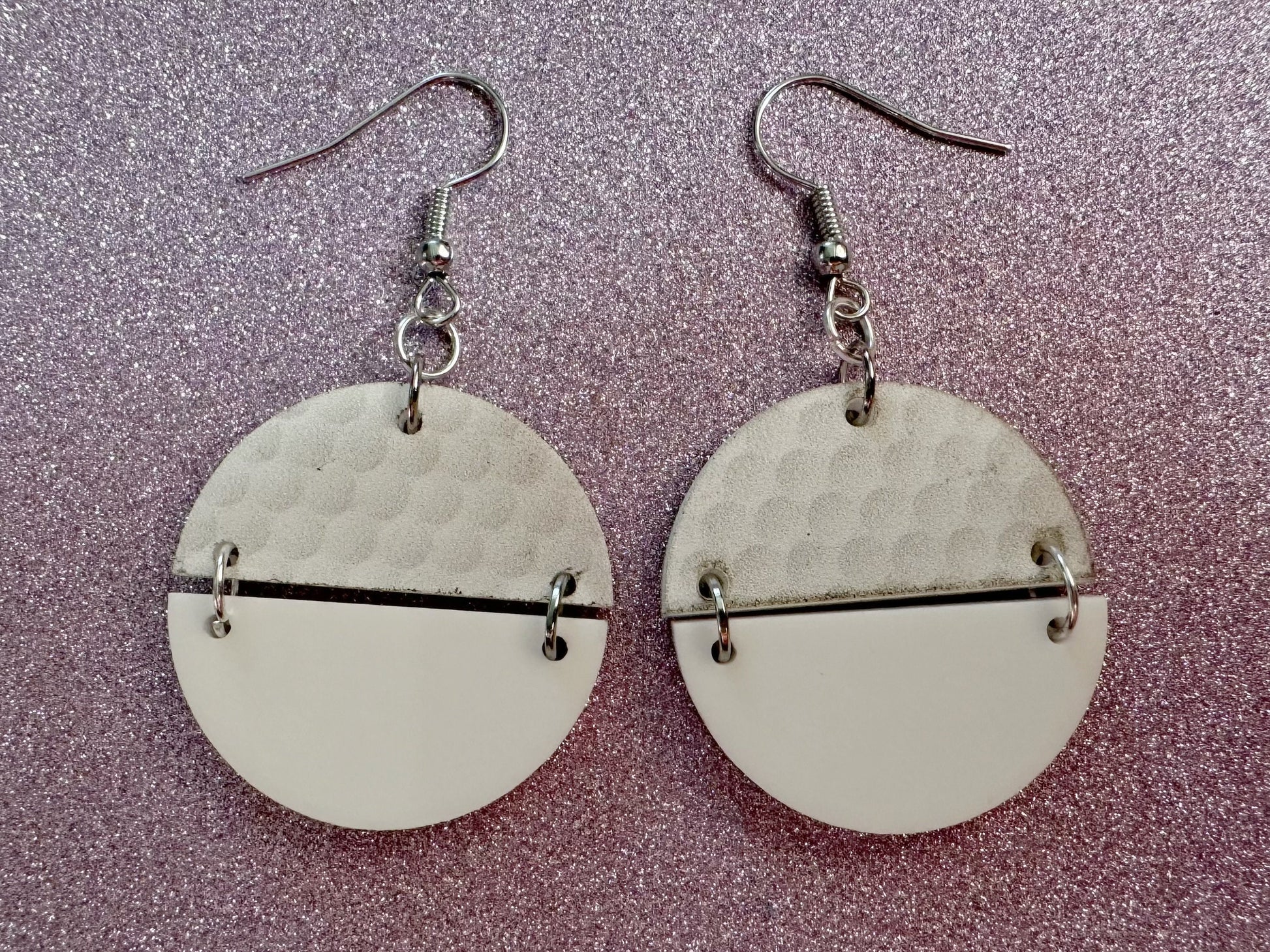Golf Earrings: Laser Cut Acrylic Golf Print Earrings, Sports, Golfer, Golfing, Golf Balls, Retirement, Sport, Best Gifts for Her/Him/Them