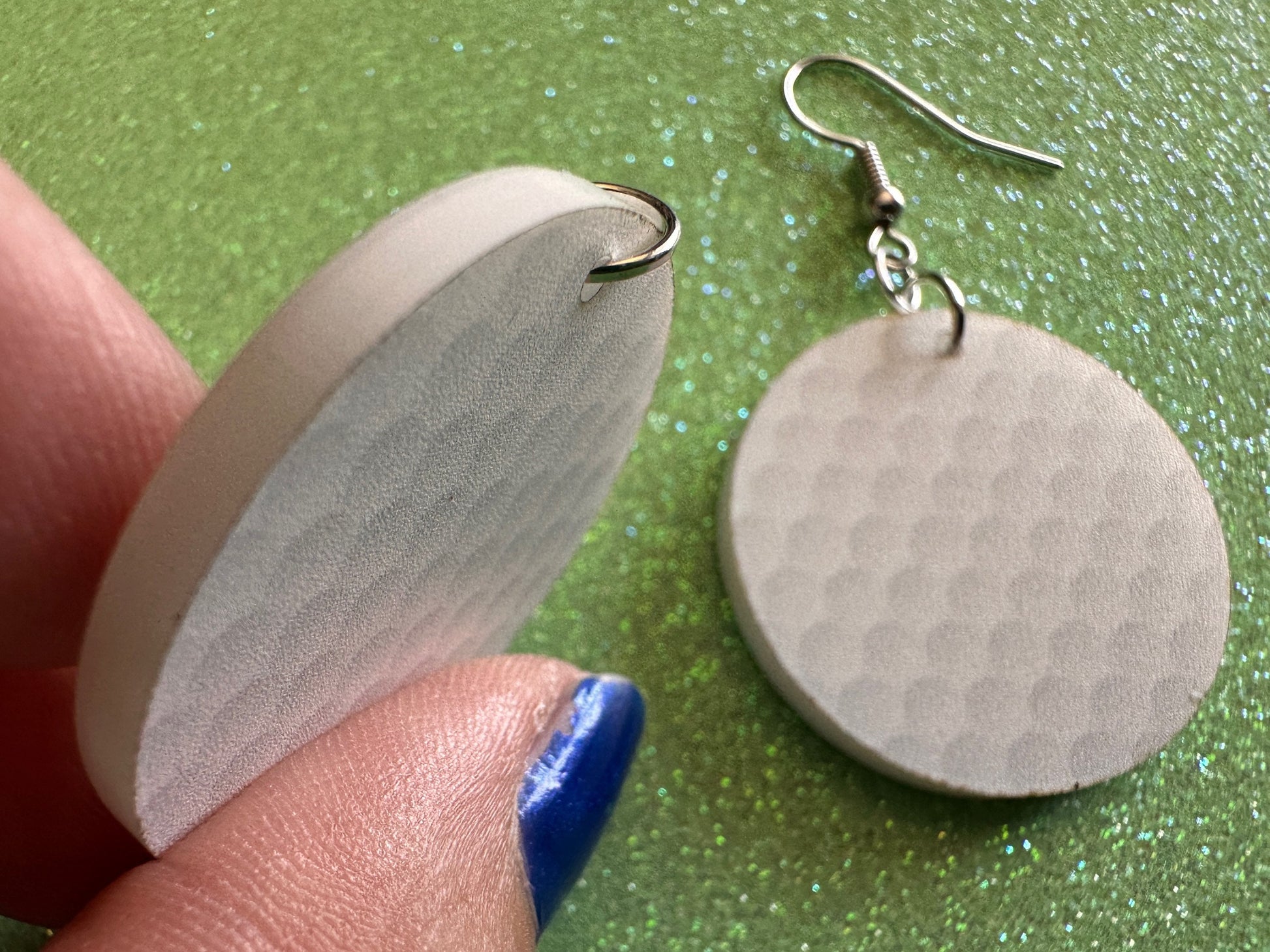 Golf Earrings: Laser Cut Acrylic Golf Print Earrings, Sports, Golfer, Golfing, Golf Balls, Retirement, Sport, Best Gifts for Her/Him/Them