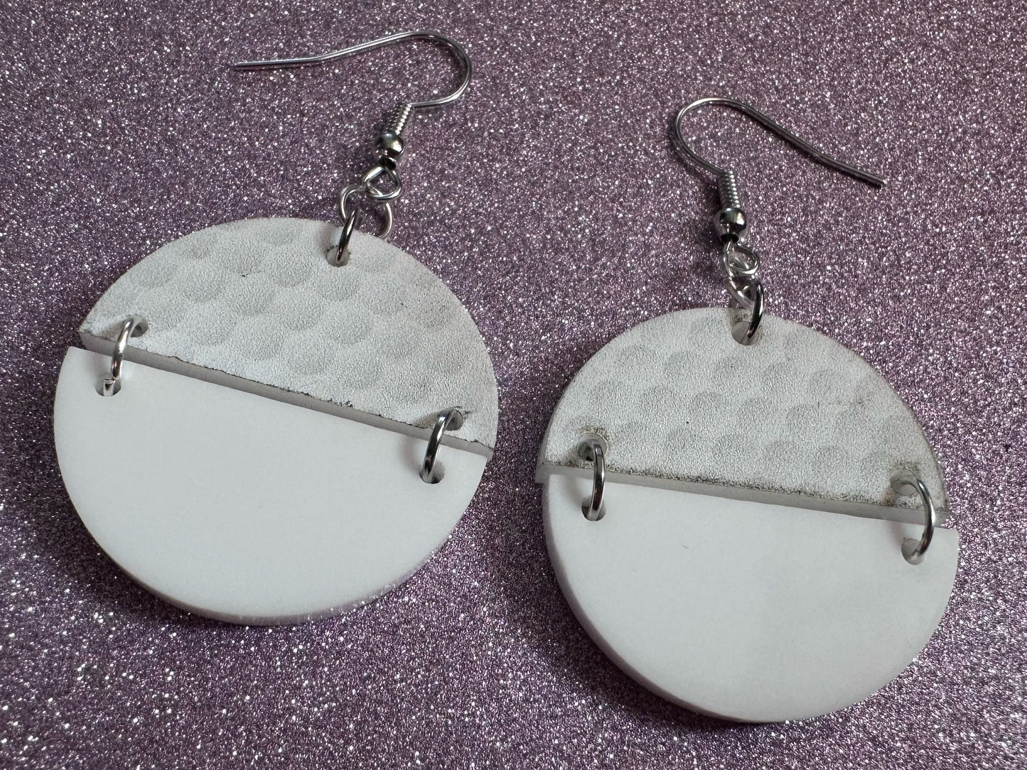 Golf Earrings: Laser Cut Acrylic Golf Print Earrings, Sports, Golfer, Golfing, Golf Balls, Retirement, Sport, Best Gifts for Her/Him/Them