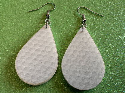 Golf Earrings: Laser Cut Acrylic Golf Print Earrings, Sports, Golfer, Golfing, Golf Balls, Retirement, Sport, Best Gifts for Her/Him/Them