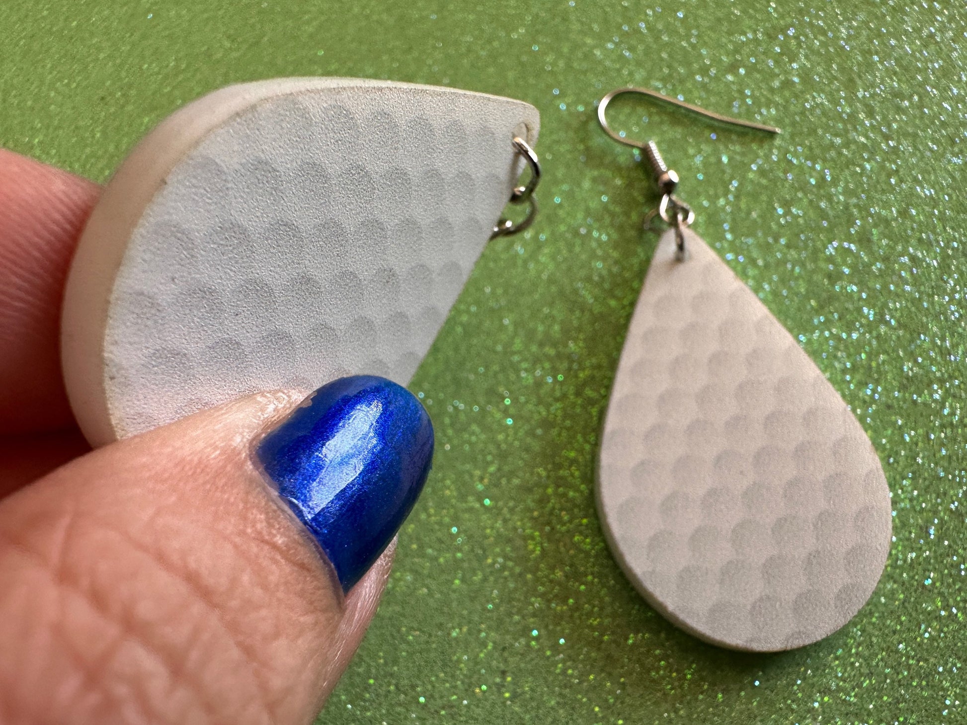 Golf Earrings: Laser Cut Acrylic Golf Print Earrings, Sports, Golfer, Golfing, Golf Balls, Retirement, Sport, Best Gifts for Her/Him/Them
