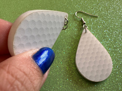 Golf Earrings: Laser Cut Acrylic Golf Print Earrings, Sports, Golfer, Golfing, Golf Balls, Retirement, Sport, Best Gifts for Her/Him/Them