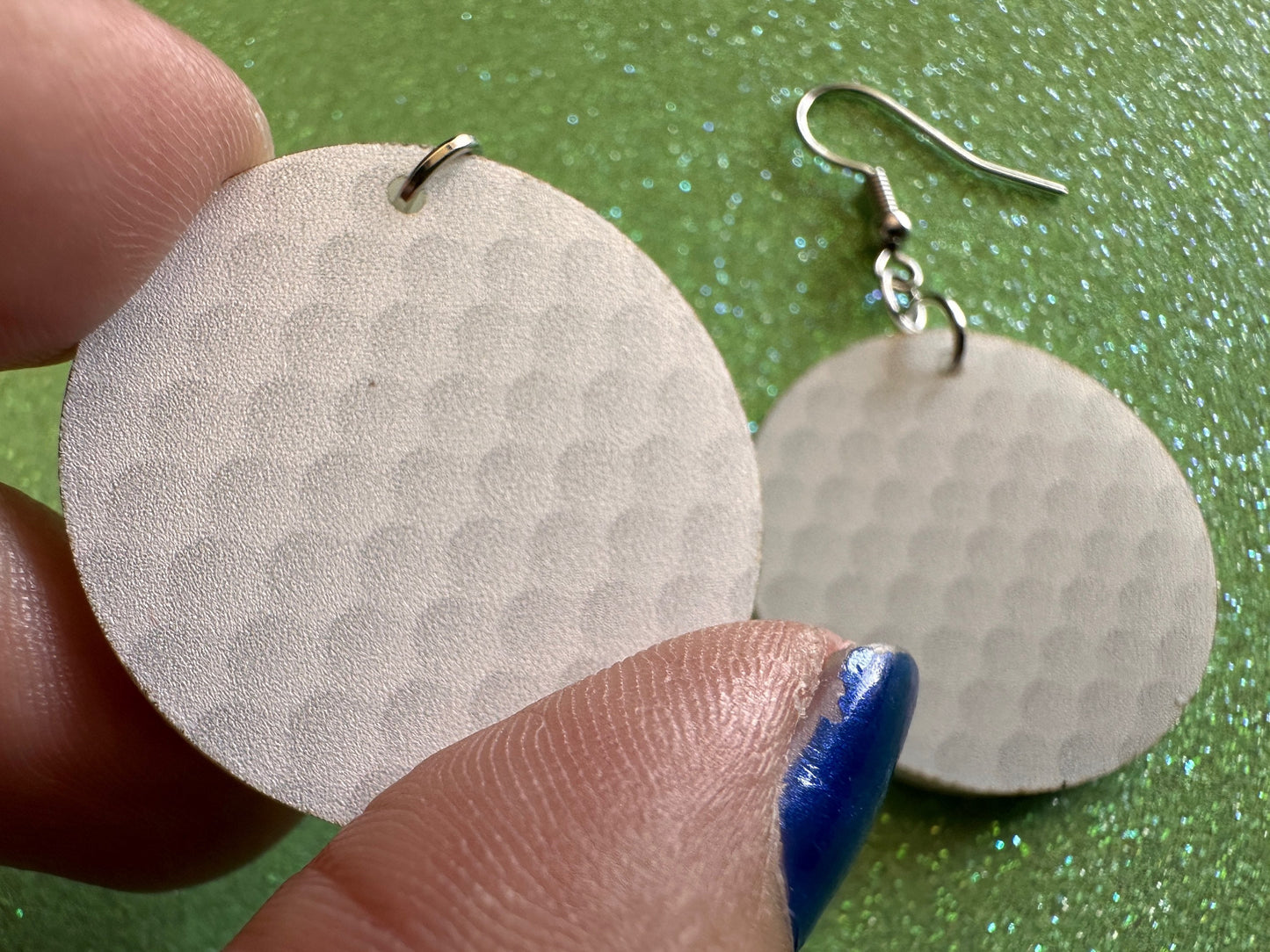 Golf Earrings: Laser Cut Acrylic Golf Print Earrings, Sports, Golfer, Golfing, Golf Balls, Retirement, Sport, Best Gifts for Her/Him/Them