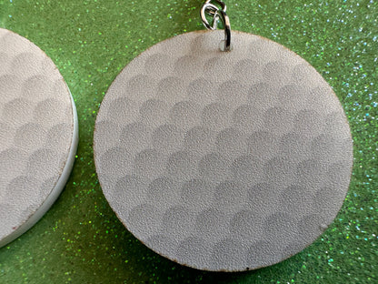 Golf Earrings: Laser Cut Acrylic Golf Print Earrings, Sports, Golfer, Golfing, Golf Balls, Retirement, Sport, Best Gifts for Her/Him/Them